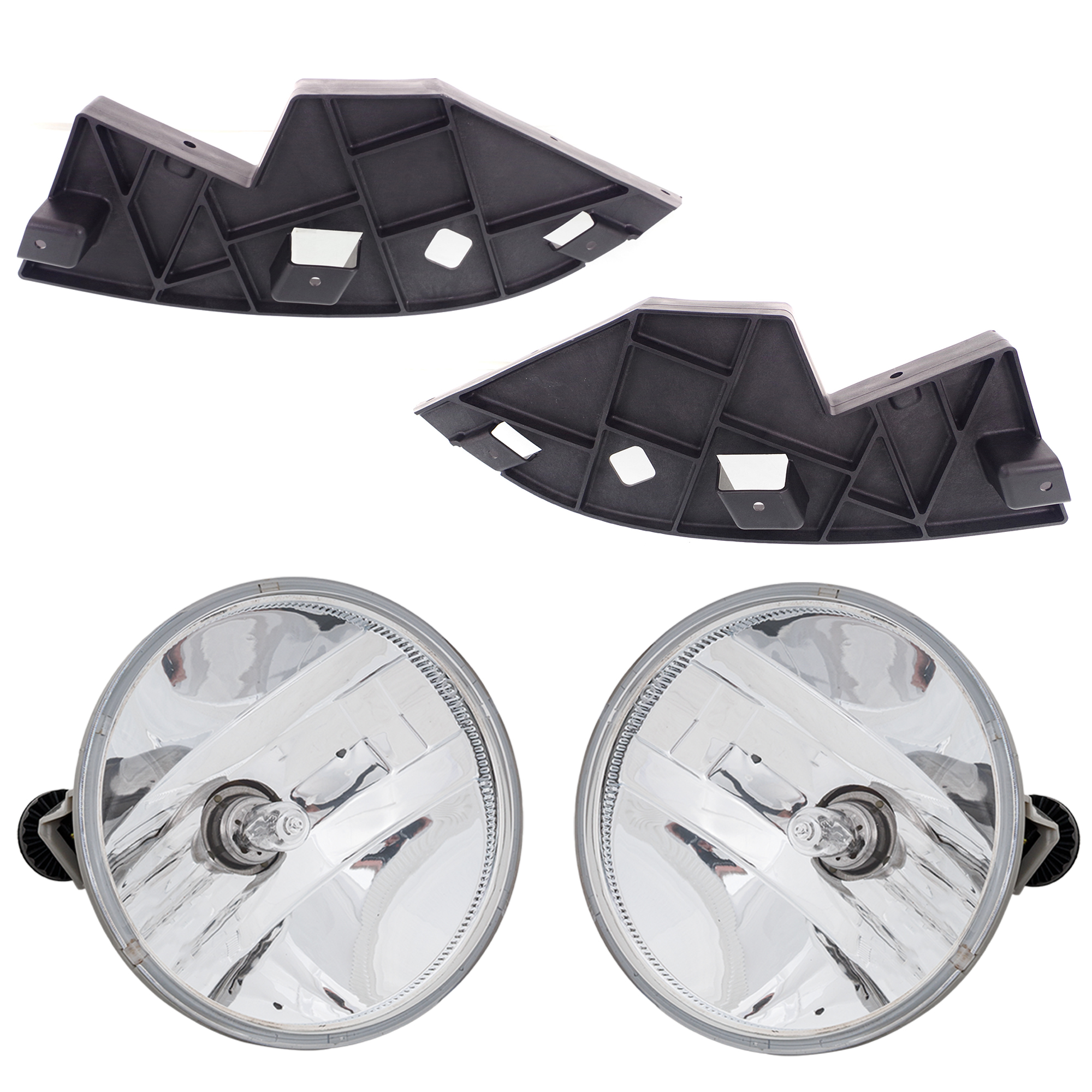 AM AVALANCHE 07-13 SUBURBAN 1500-07-14 FOG LAMP RH AND LH 4 pc Kit Halogen Clear Lens SKU KIT 091523-326 Partslink GM2590104 GM1088171 GM1089171 OEM 15839896-21996230-21996231