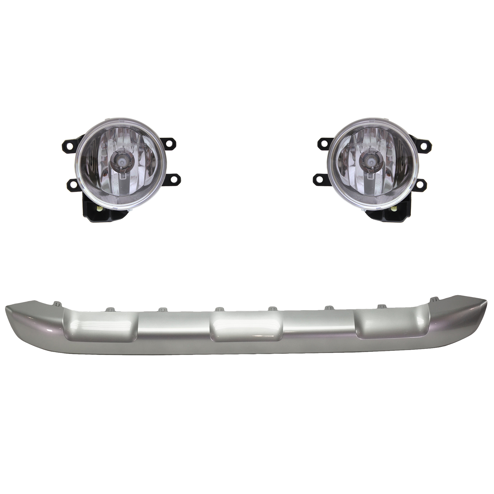AM RAV4-19-21 FOG LAMP RH AND LH 3 Pc kit Halogen SKU KIT 091523-344 Partslink TO2592129 TO2593129 TO1095212 OEM 8121002160-8122002160-527110R0
