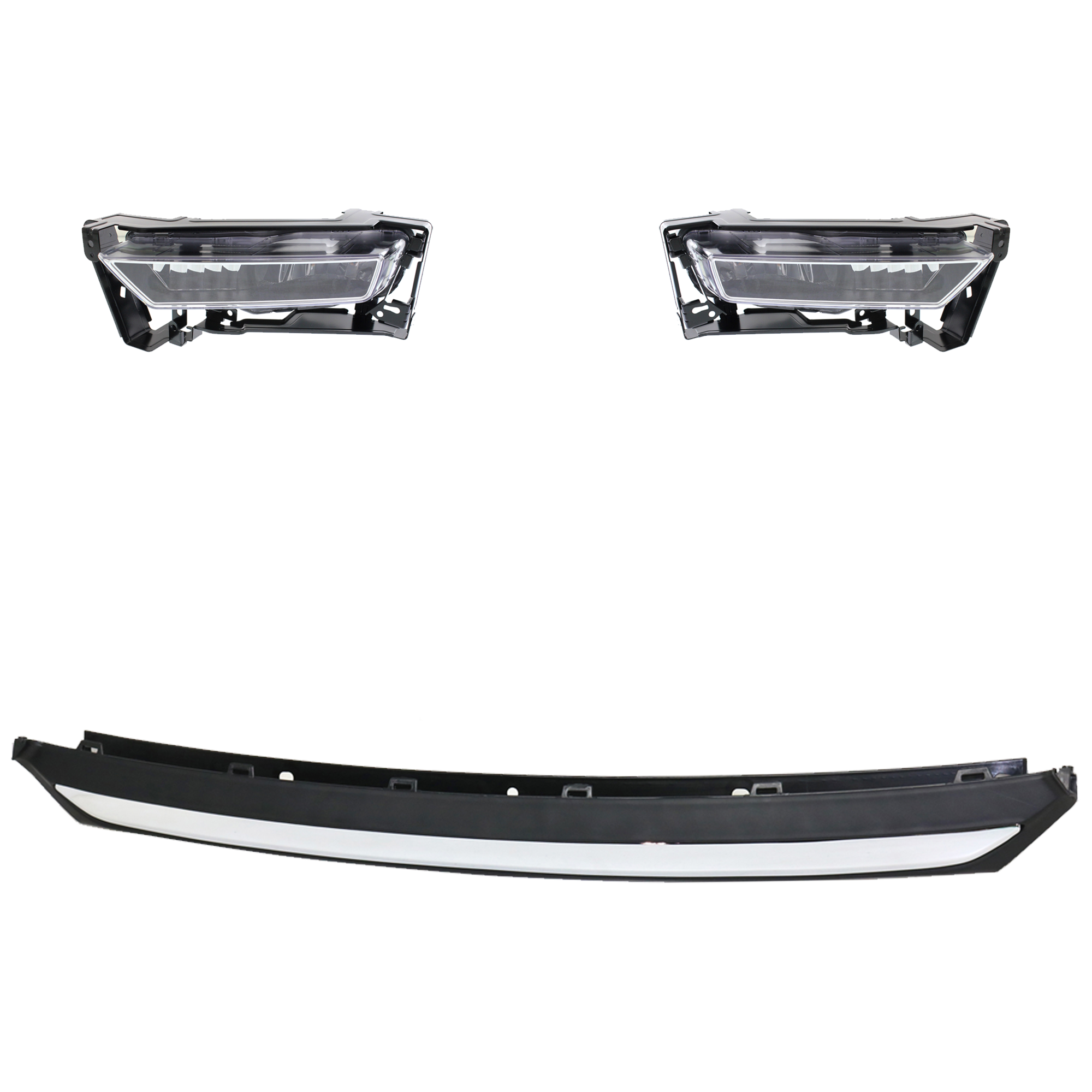 AM ACCORD 13-15 FOG LAMP RH AND LH 3 Pc kit Assembly w Chrome Bezel Border SKU KIT 091523-351 Partslink HO2592132 HO2592138 HO2593132 HO2593138 HO1095119 OEM 33900T2AA01-33900T2AA11-33950T