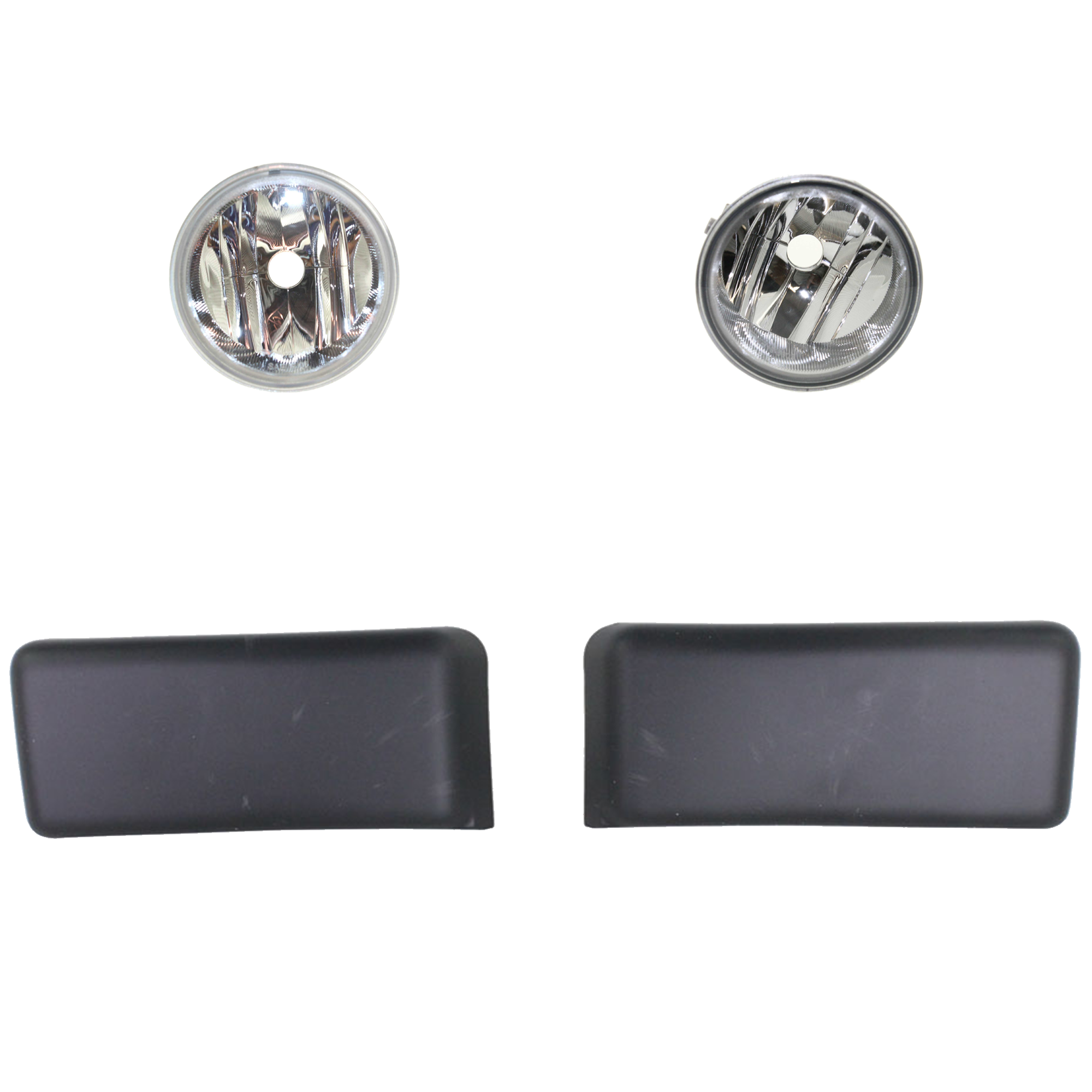 AM F 150-09-10 FOG LAMP RH AND LH 4 pc Kit Lens and Housing SKU KIT 091523-362 Partslink FO2594104 FO2595104 FO1053100 OEM AL3Z15200A AL3Z15201A 9L3Z17E8