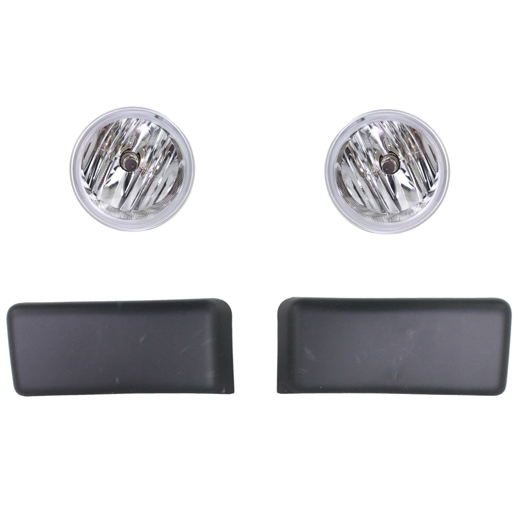AM F 150-09-10 FOG LAMP RH AND LH 4 pc Kit Assembly w Clear Trim SKU KIT 091523-363 Partslink FO2592220 FO2593220 FO1053100 OEM AL3Z15200A PFM AL3Z15201A PFM