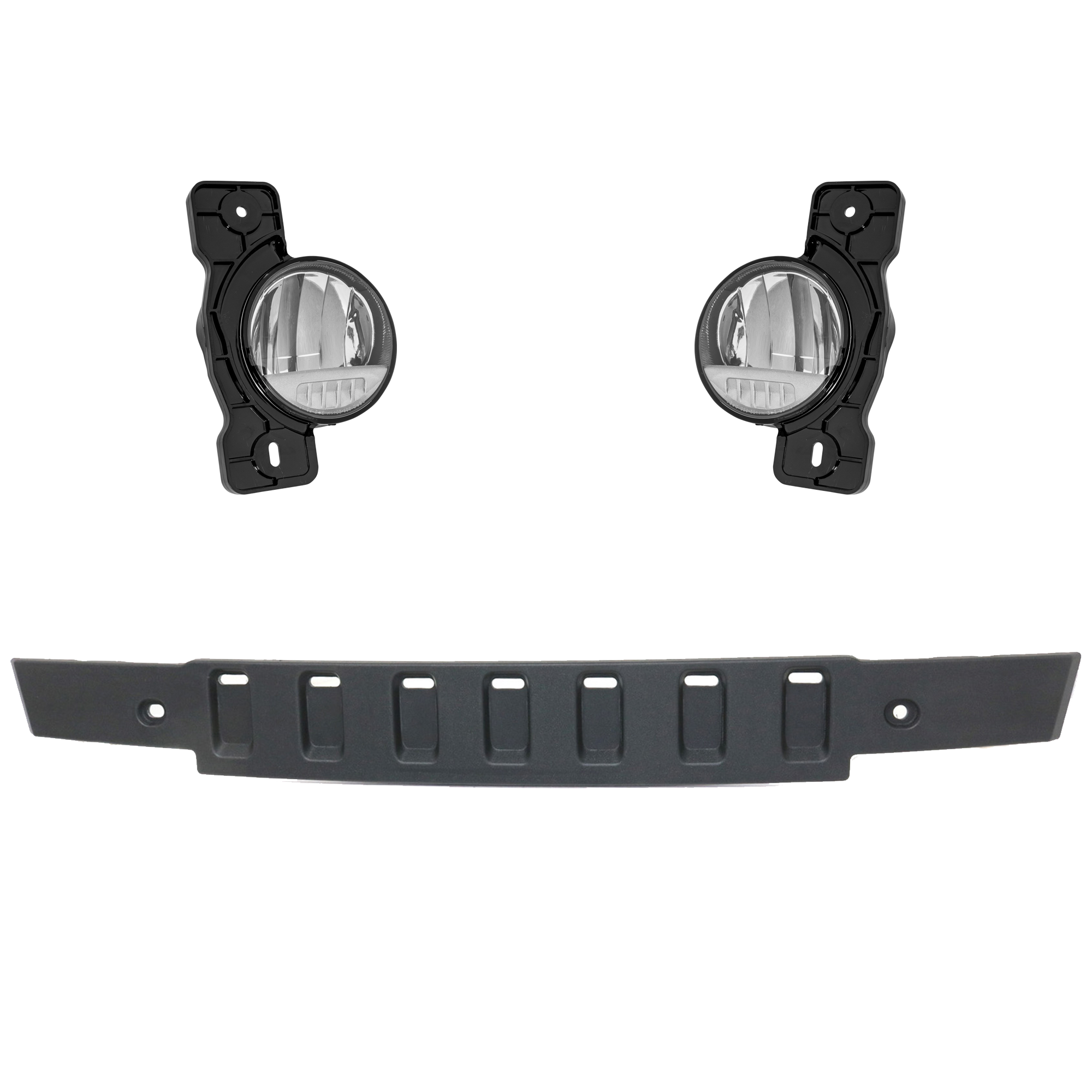 AM WRANGLER 07-11 WRANGLER JK 18-18 FOG LAMP RH AND LH 3 Pc kit Assembly LED Type 1 SKU KIT 091523-366 Partslink CH2592157 CH2593157 CH1087124 OEM 68304048AF 68304049AF 1BE94RXF