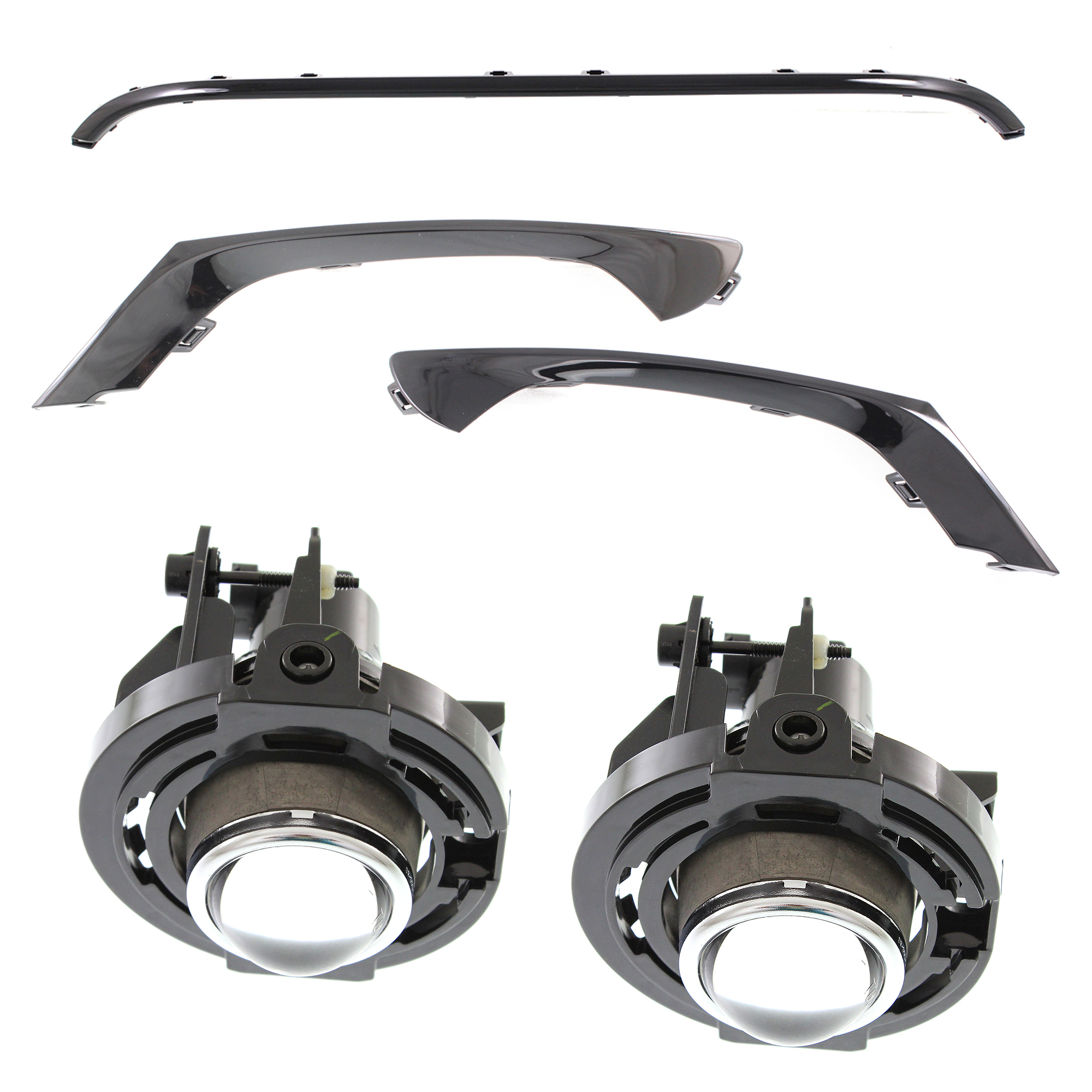 AM 200-15-17 FOG LAMP RH AND LH 5 Pc kit Assembly SKU KIT 091523-372 Partslink CH1044119 CH1046109 CH1047109 OEM 5182021AB PFM 68203036AB 68203