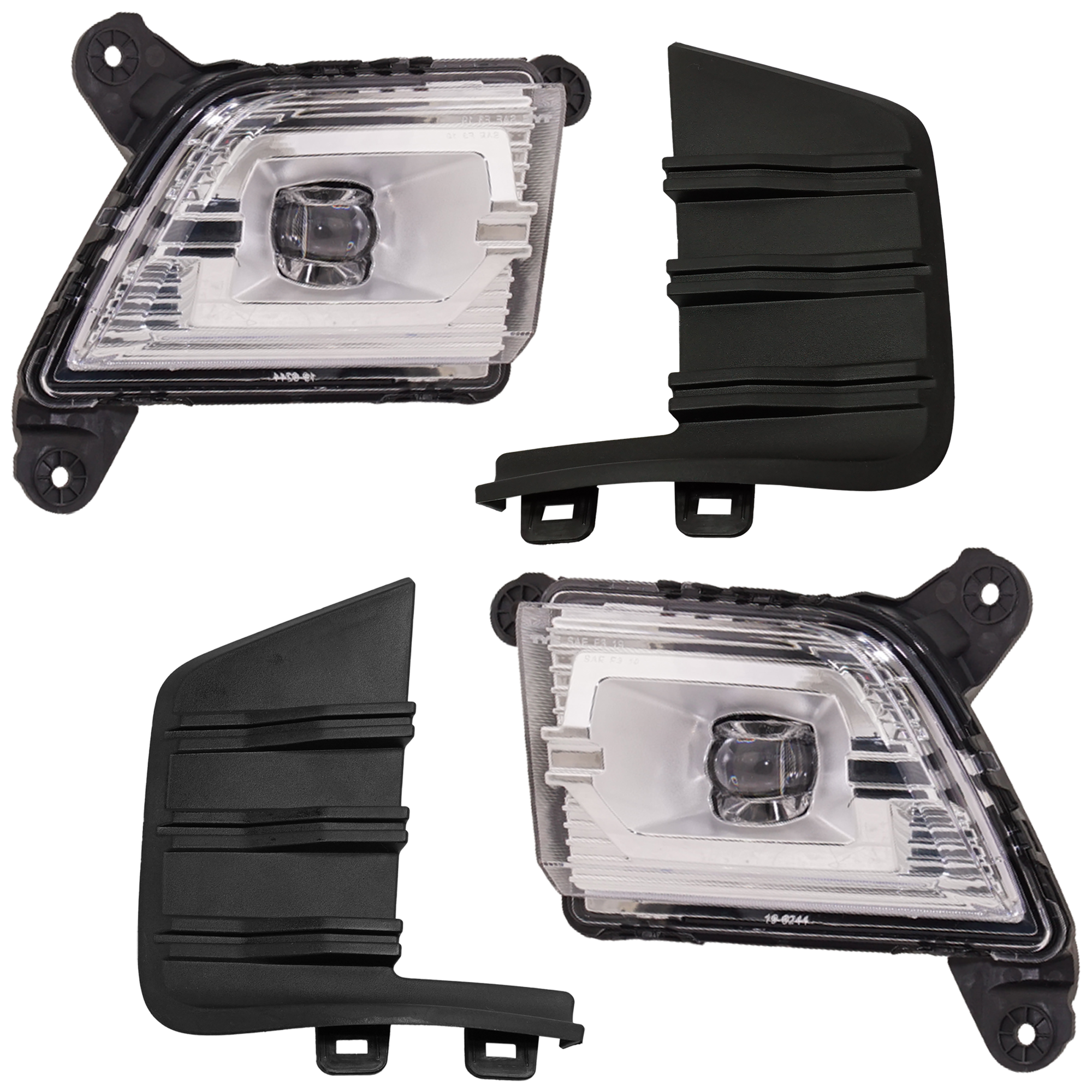 AM SILVERADO 1500-19-21 SILVERADO 1500 LTD 22-22 FOG LAMP RH AND LH 4 Pc kit LED Assembly SKU KIT 091523-381 Partslink GM2592332 GM2593332 GM1046121 GM1047121 OEM 87816043-84509651-87816044-845