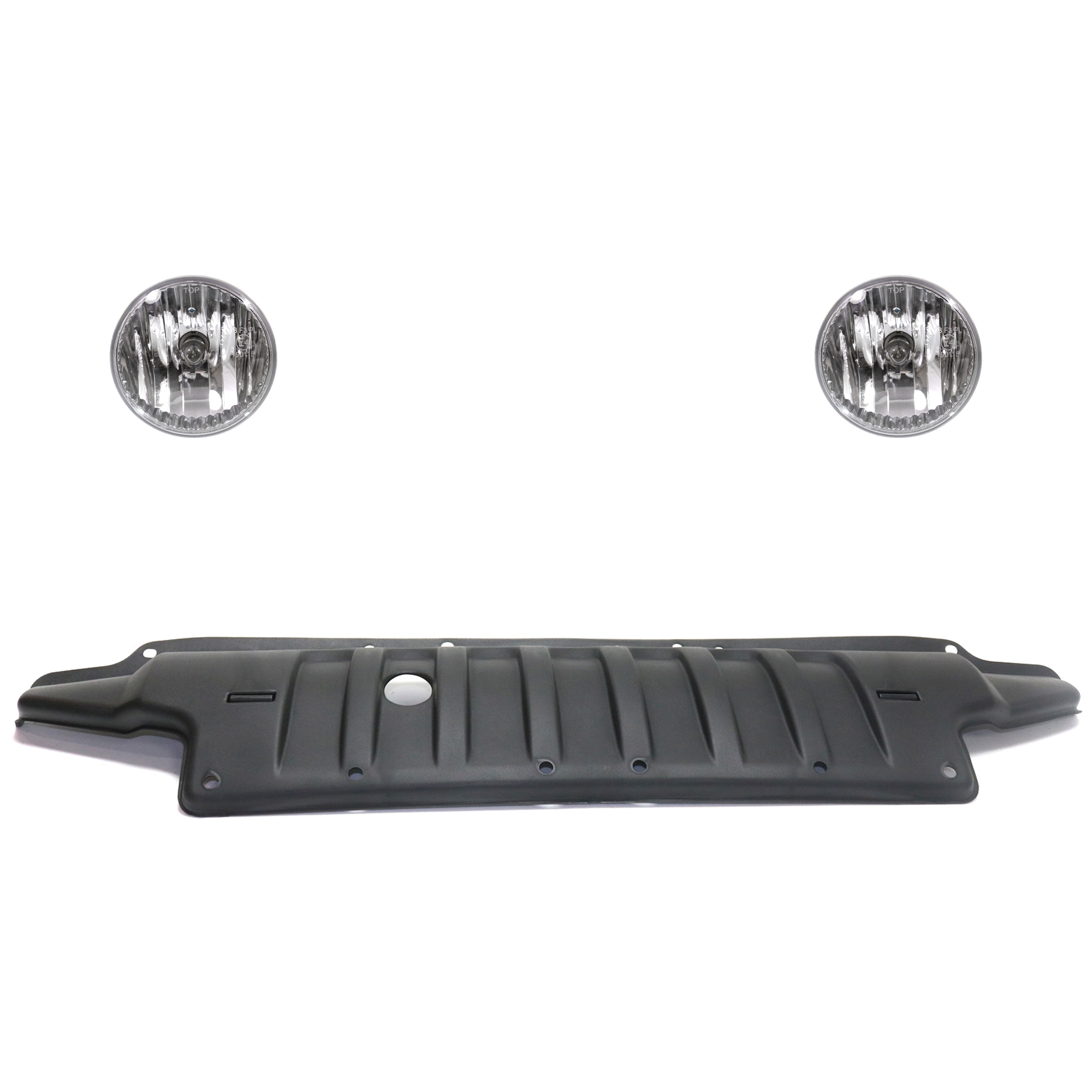 AM WRANGLER 13-17 WRANGLER JK 18-18 FRONT VALANCE 3 Pc kit Plastic Textured with Fog Light SKU KIT 091523-43 Partslink CH1090154 CH2594104 OEM 1BE95XXXAD 68081399AB