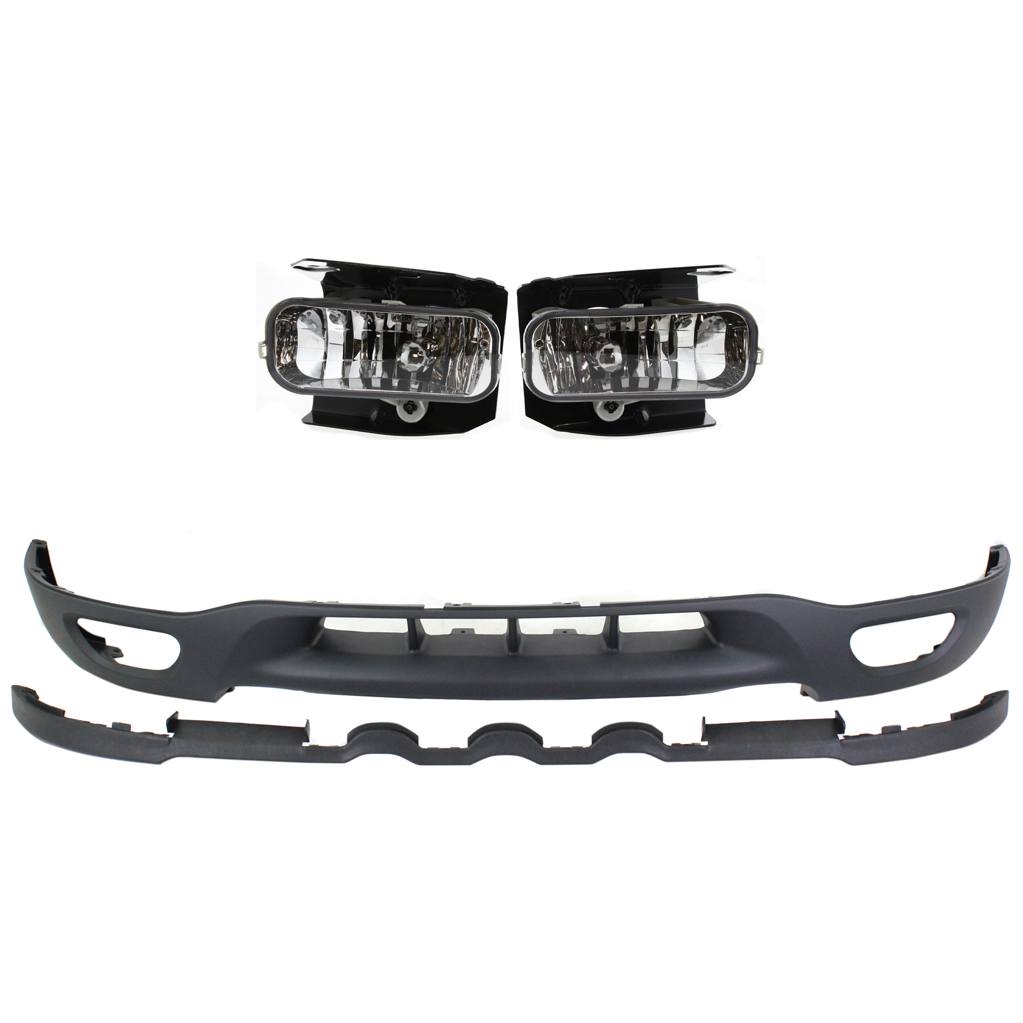 AM EXPEDITION 99-02 F 150-99-03 FOG LAMP RH AND LH 3 pc Kit Assembly Halogen with Valance SKU KIT 091523-50 Partslink FO2591105 FO1095181 OEM Performance XL3Z17626BA