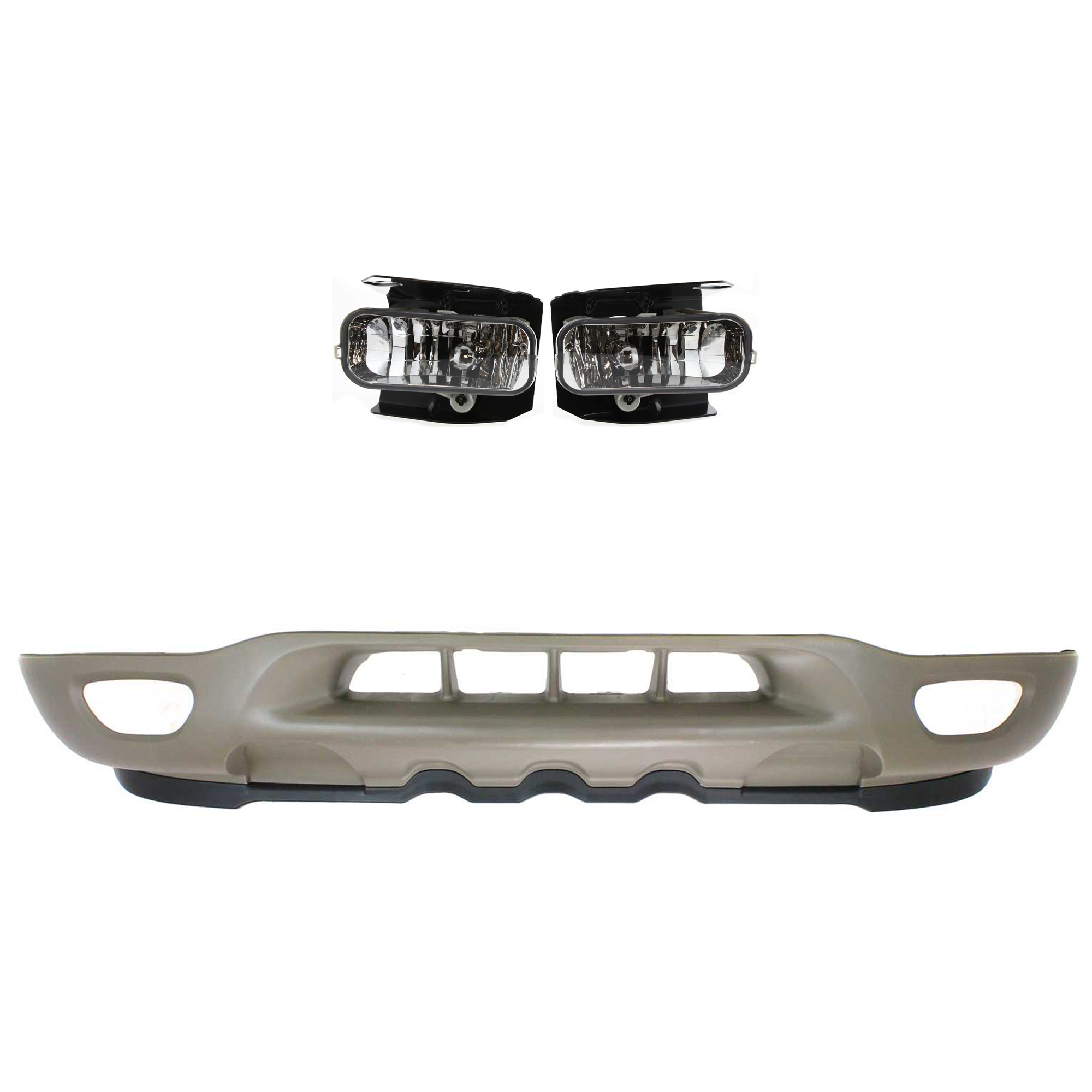 AM EXPEDITION 99-02 F 150-99-03 FOG LAMP RH AND LH 3 pc Kit Assembly Halogen with Valance SKU KIT 091523-51 Partslink FO2591105 FO1095182 OEM Performance XL3Z17626DAA