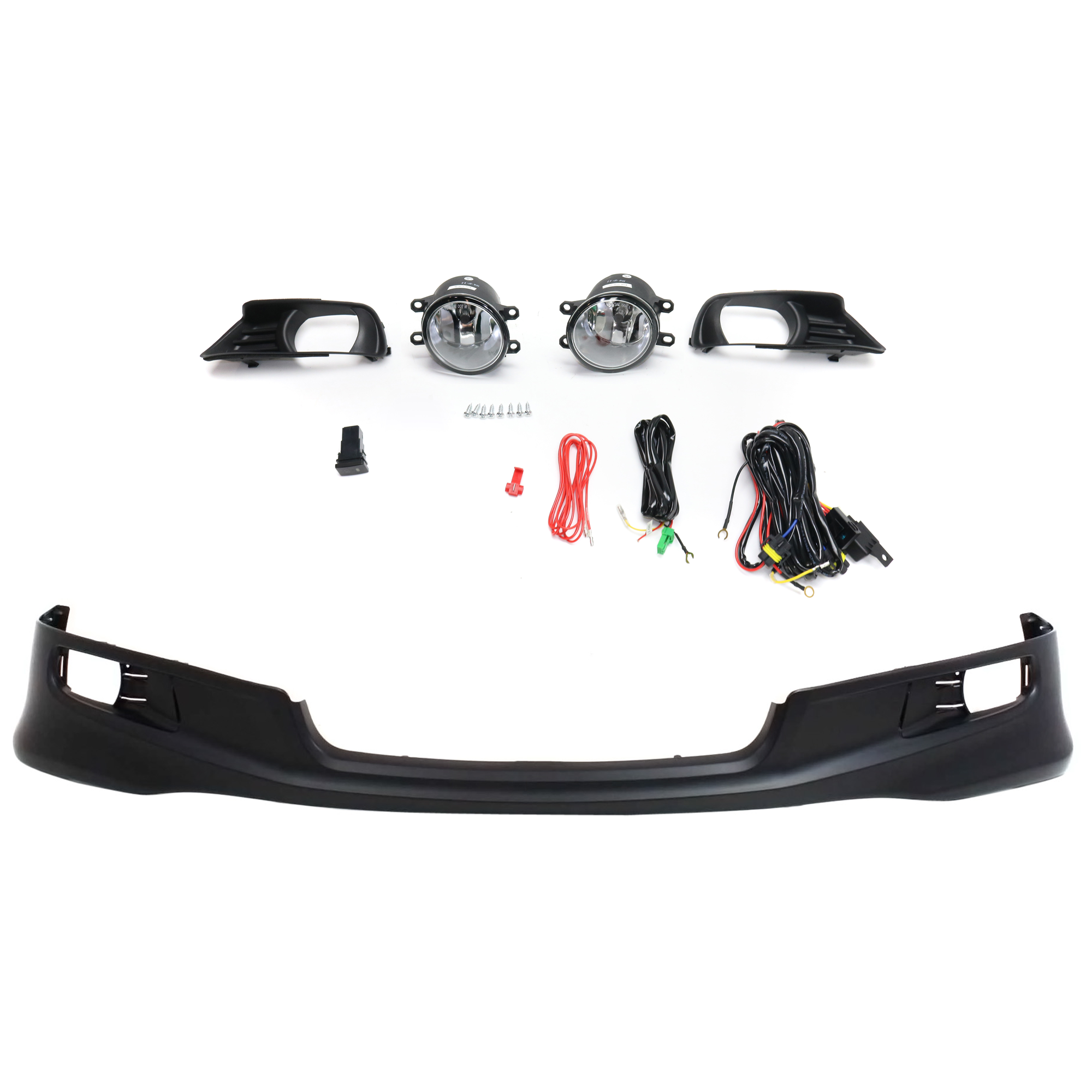 AM CAMRY 08-09 FRONT VALANCE 3 pc kit Plastic Primed with Fog Light SKU KIT 091523-52 OEM 7685106905 Performance