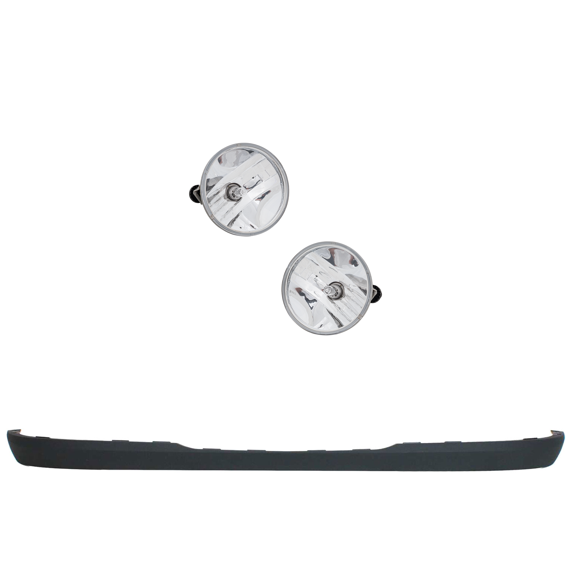 AM AVALANCHE 07-13 SUBURBAN 1500-07-14 FOG LAMP RH AND LH 3 pc Kit Assembly Halogen with Valance SKU KIT 091523-54 Partslink GM2590104 GM1092208 OEM 15839896-15203734