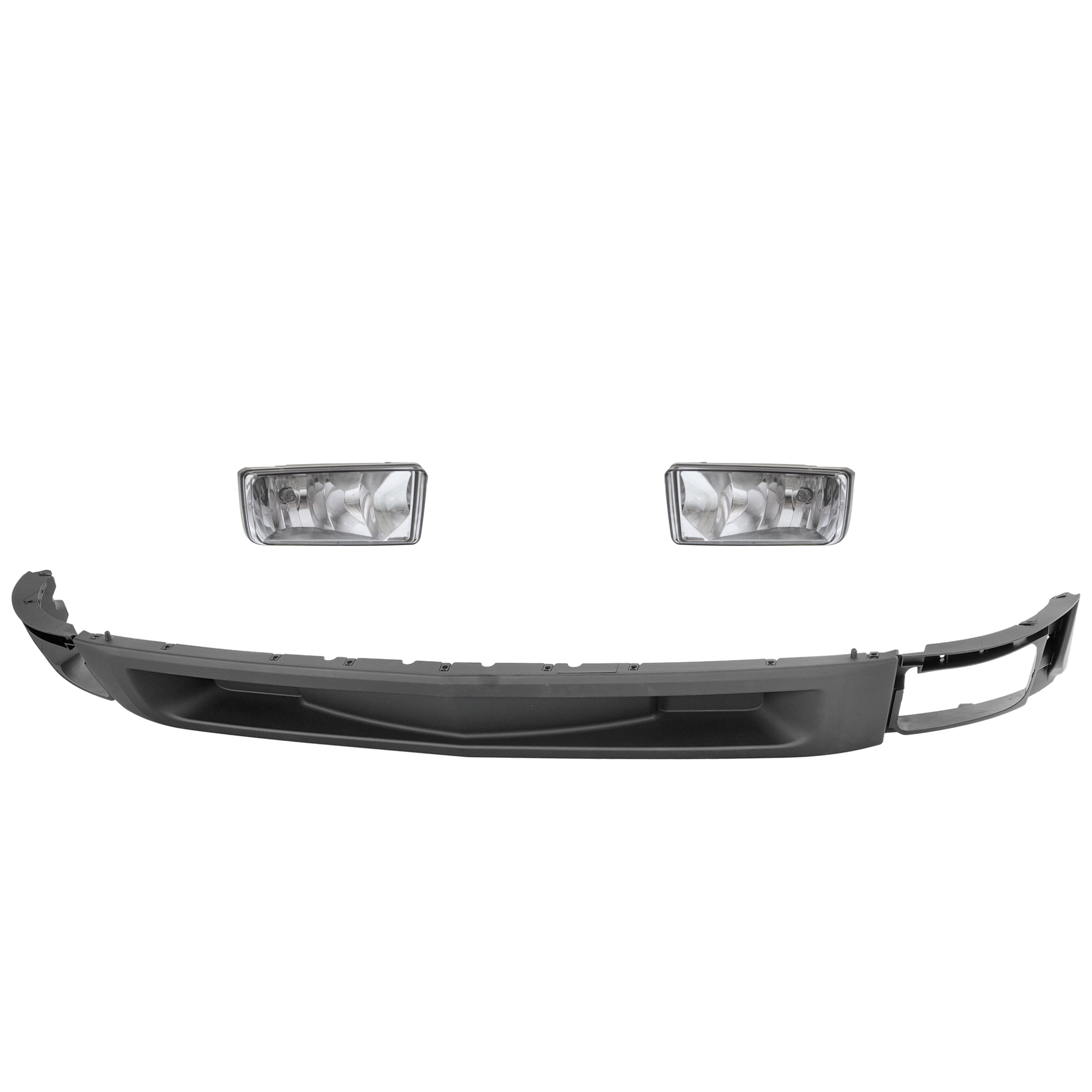 AM SILVERADO 1500-07-13 FOG LAMP RH AND LH 3 Pc kit Assembly 0 with Valance CAPA SKU KIT 091523-74 Partslink GM1092255C GM2592160C GM2593160C OEM 22868423 PFM 22872762-22872763