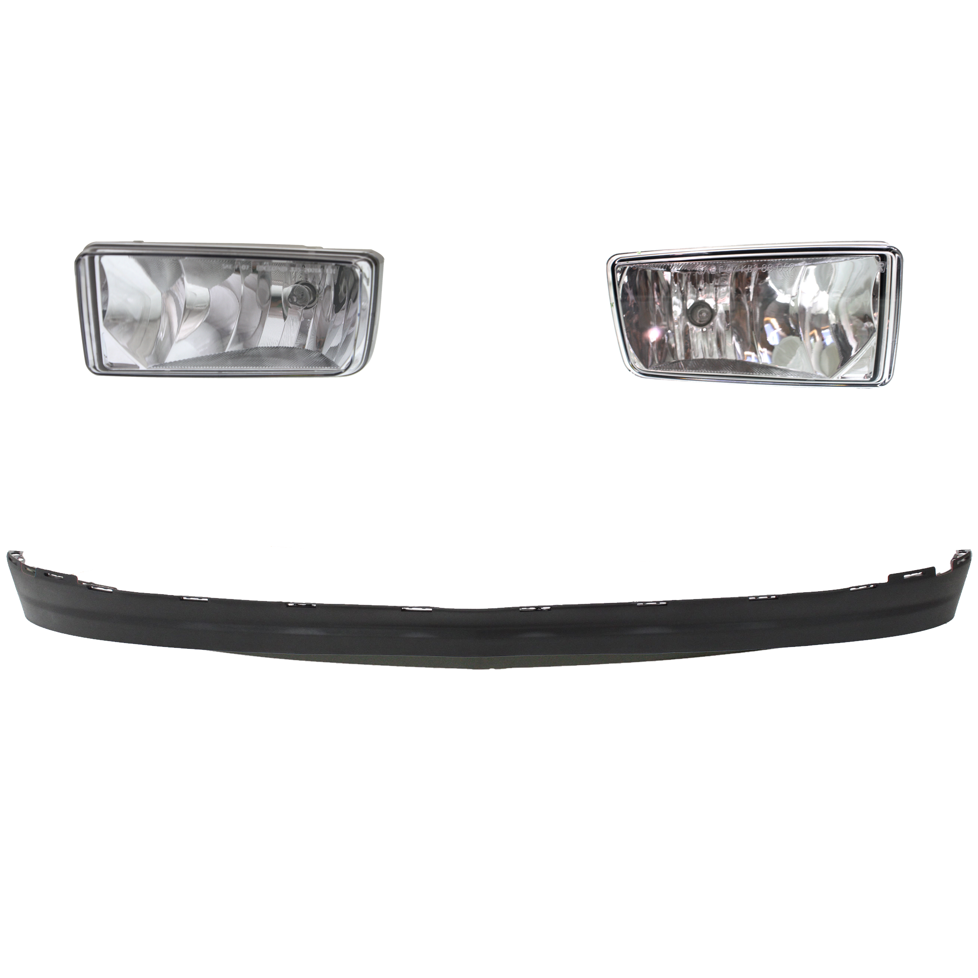 AM SILVERADO 1500-07-13 FRONT LOWER VALANCE RH AND LH 3 Pc kit Plastic Textured with Fog Light CAPA SKU KIT 091523-76 Partslink GM1092191C GM2592160C GM2593160C OEM 22872762-22872763-25821880