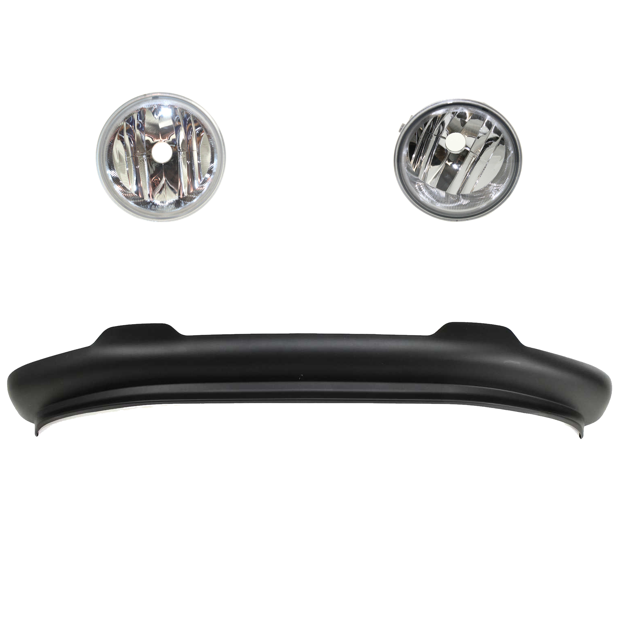 AM F 150-06-08 FRONT LOWER VALANCE RH AND LH 3 Pc kit Plastic Textured with Fog Light SKU KIT 091523-84 Partslink FO1093107 FO2594104 FO2595104 OEM 6L3Z17626AAA AL3Z15201A AL3Z15
