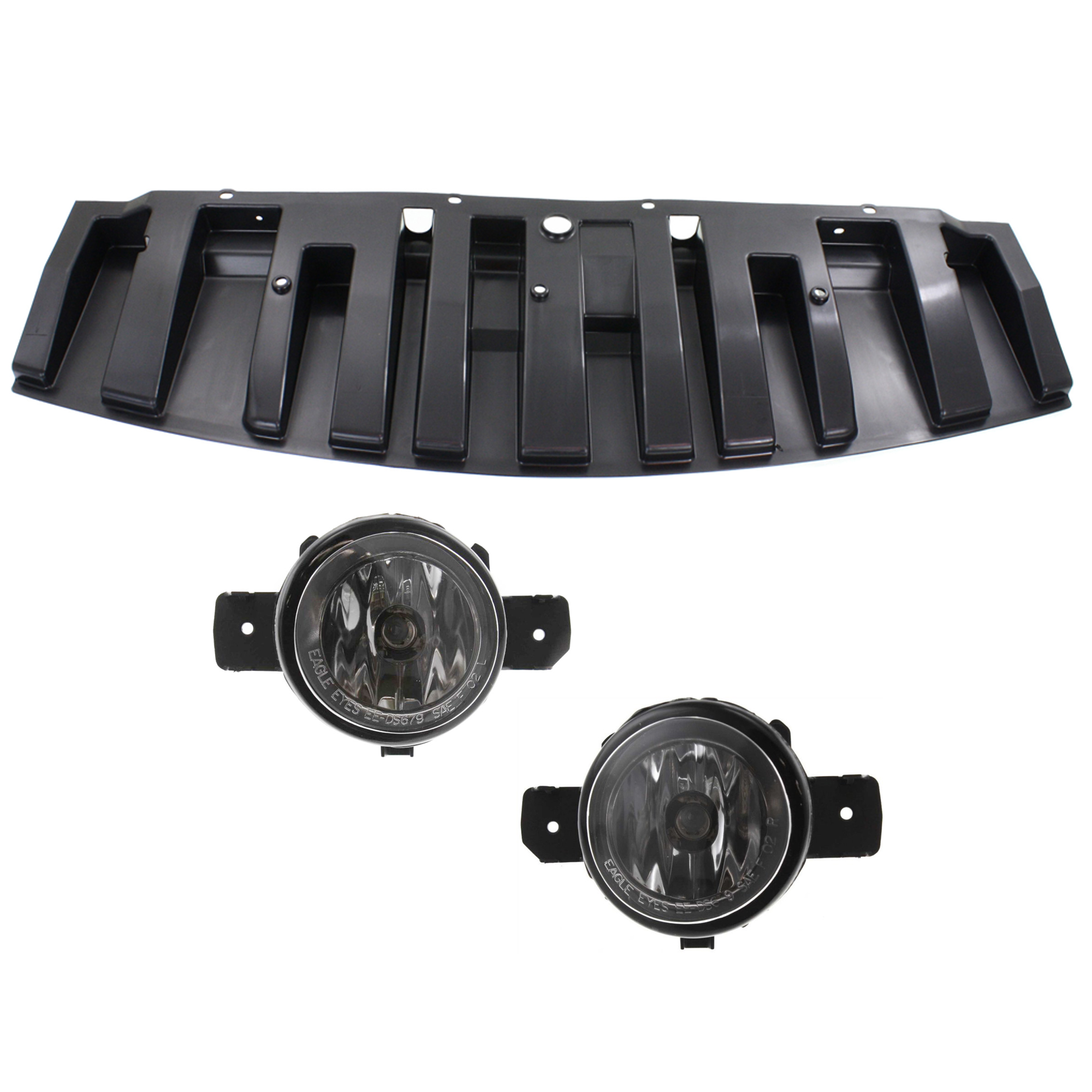 AM ROGUE 14-16 FOG LAMP RH AND LH 3 Pc kit Assembly Halogen with Valance SKU KIT 091523-92 Partslink NI2592122 NI2592117 NI2593122 NI2593117 NI1091104 OEM 261509B91D 261559B91D 626604BA