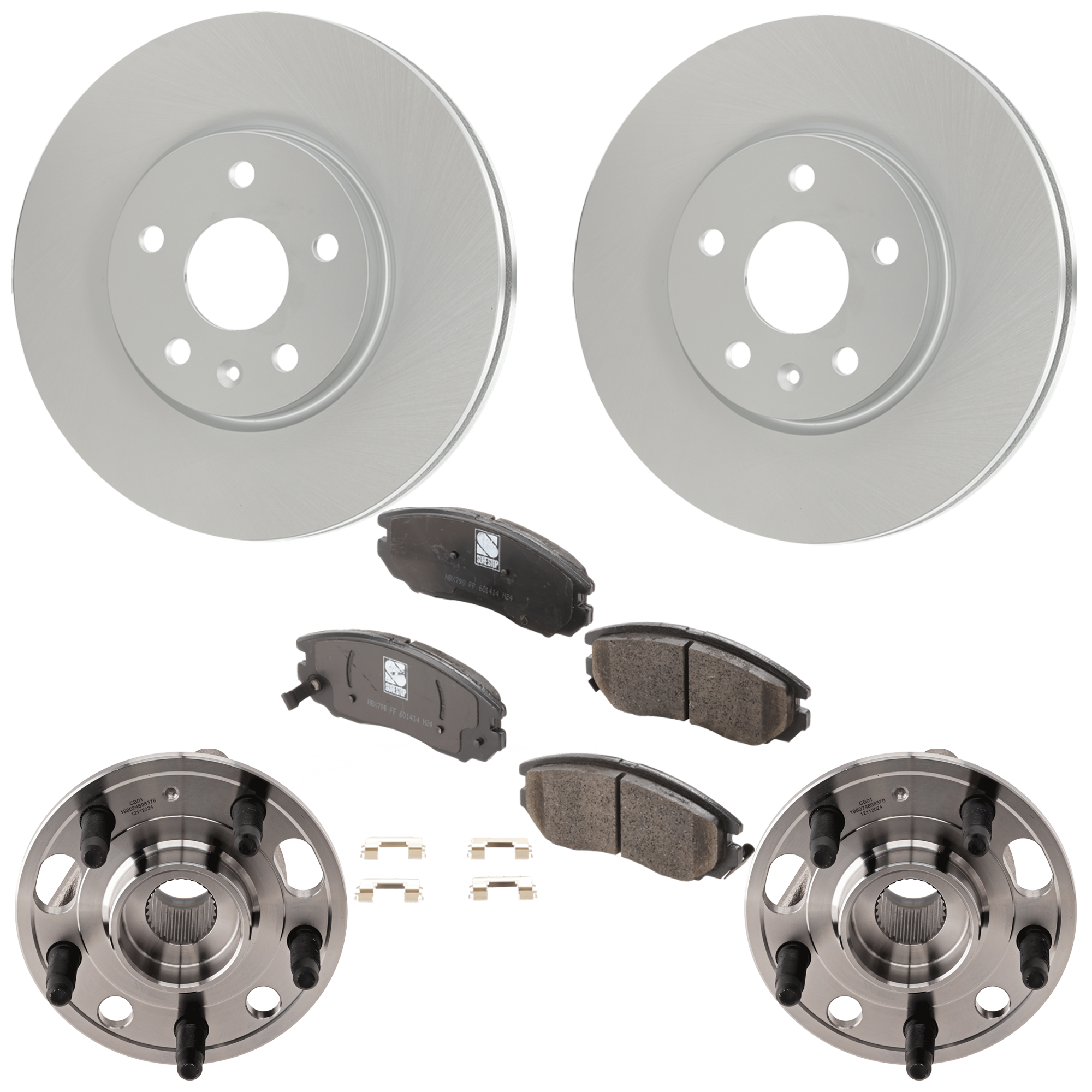 AM Brake Disc and Pad Kit SKU KIT 091625-248 OEM 13501320 PFM 13237750-13237753