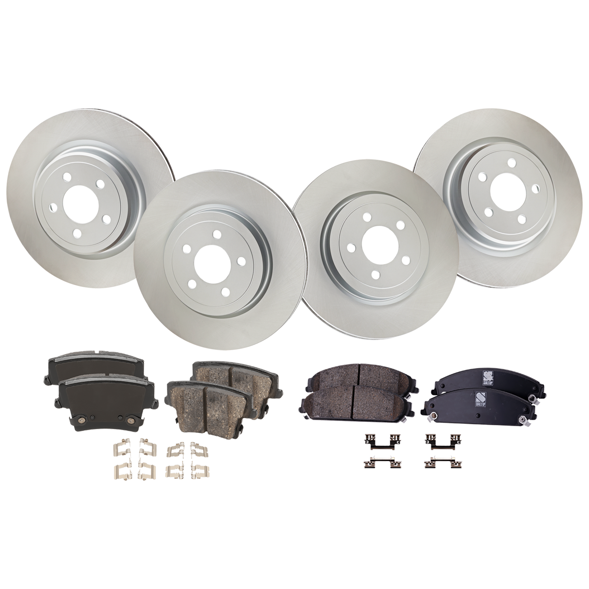 AM CHRYSLER 300-14-16 MAGNUM 06-08 FRONT AND REAR BRAKE DISC AND PAD KIT 4 Wheel Set SKU KIT 091625-294 OEM 4779197AD PFM 4779438AB PFM 51