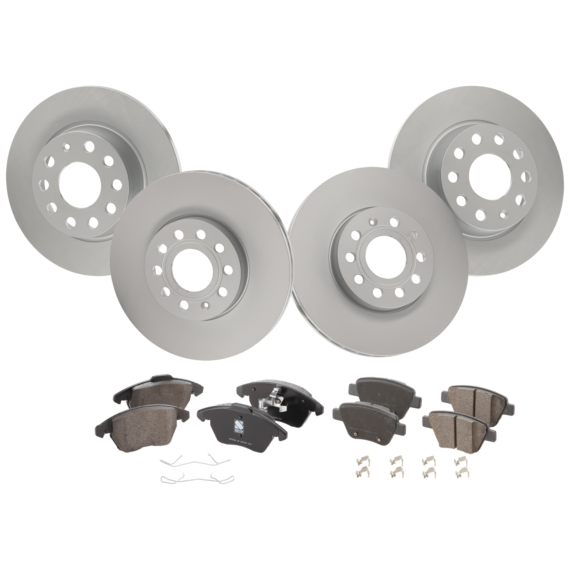 AM Brake Disc and Pad Kit SKU KIT 091625-312 OEM 1K0615301T PFM 1K0615601AA PFM