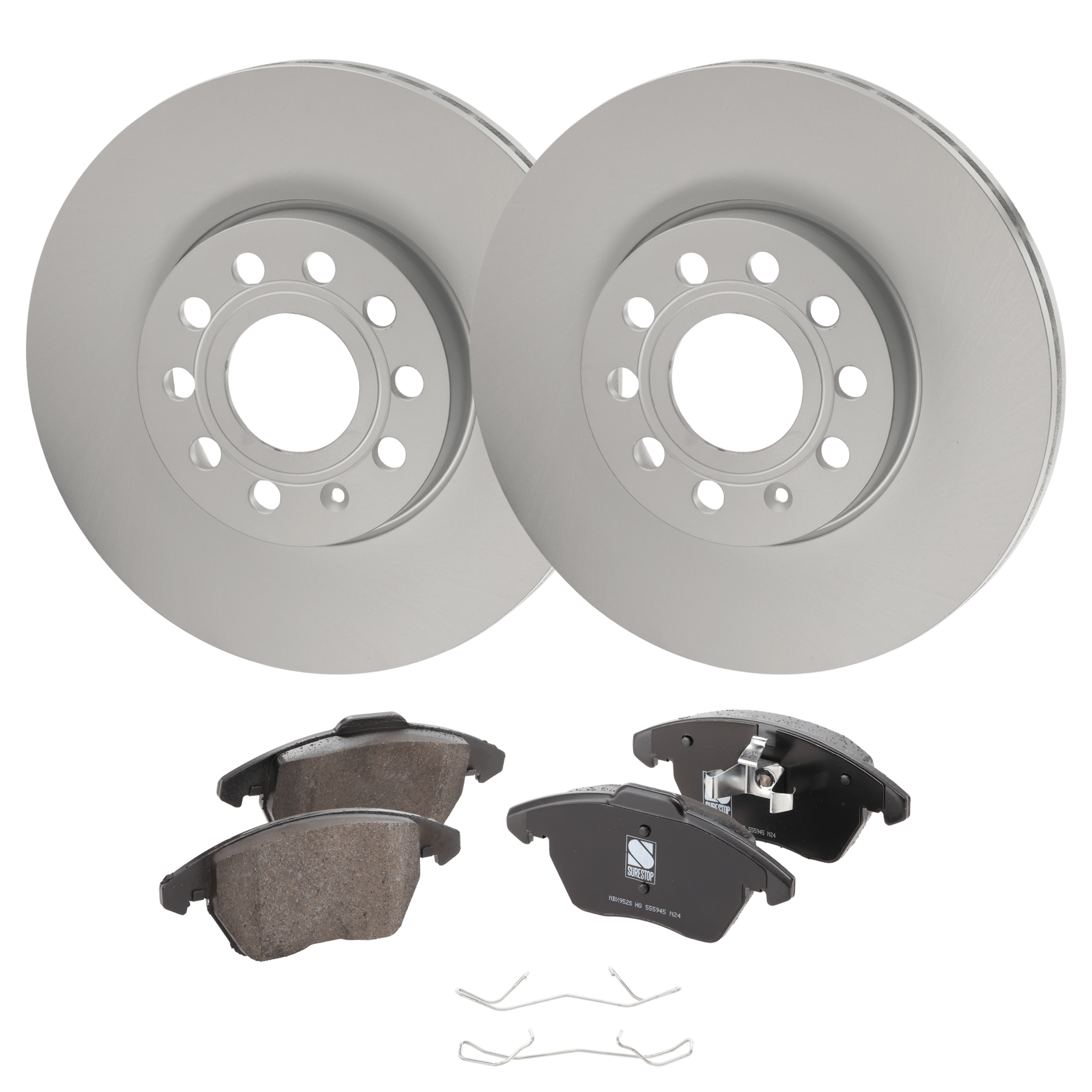 AM Brake Disc and Pad Kit SKU KIT 091625-72 OEM 1K0615301T PFM 1609987980-4252