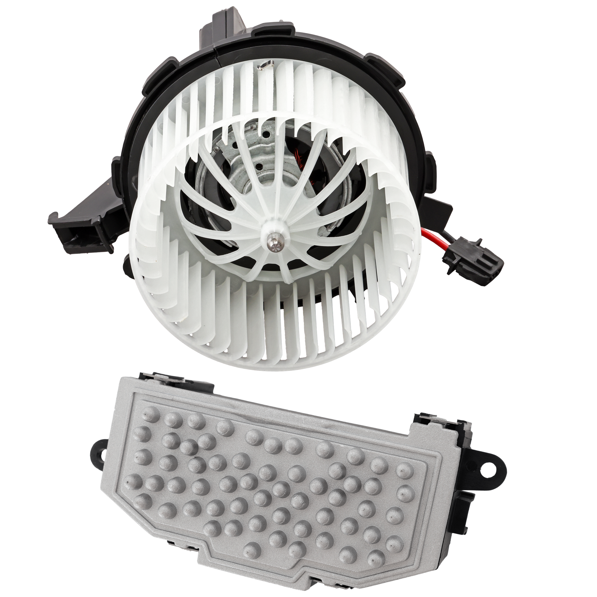 AM A4 Q5-09-12 BLOWER MOTOR 2 pc Kit Assembly includes Blower Motor Resistor SKU KIT 091825-01 OEM 8K1820021C 8K0820521B