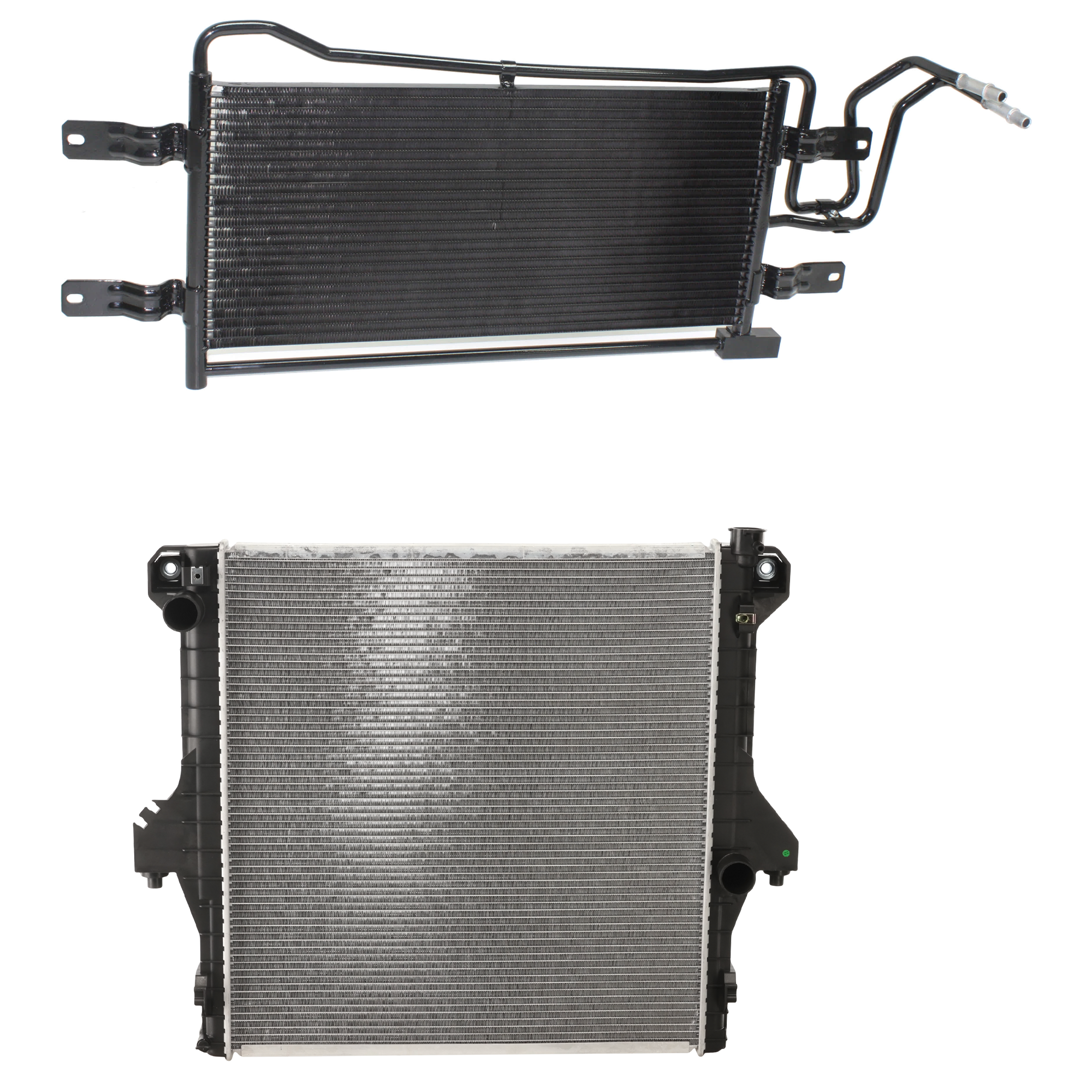 AM RAM 2500-3500-03-07 RADIATOR 2 pc Kit 5.9L Eng. Diesel includes Transmission Oil Cooler SKU KIT 091825-04 Partslink CH4050120 OEM 52028915AE