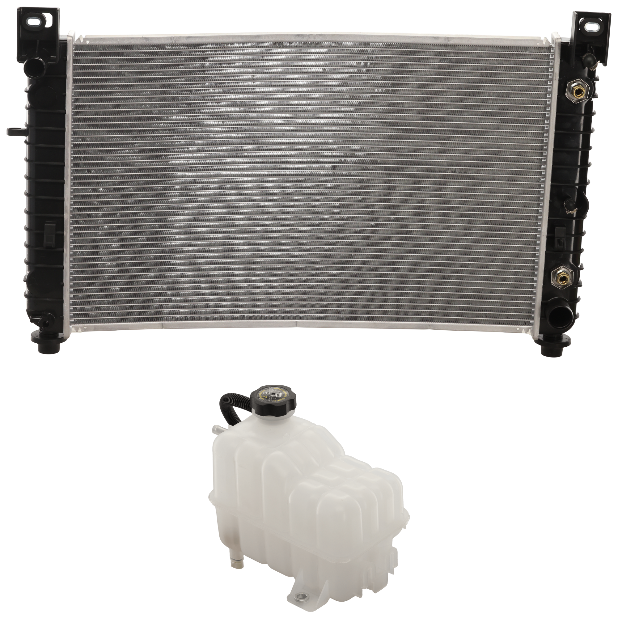 AM SILVERADO SIERRA 1500-99-04 RADIATOR 2 pc Kit 8 Cyl 4.8L 5.3L Eng. w Coolant Reservoir SKU KIT 091825-134 Partslink GM3014121 OEM 15808716 PFM