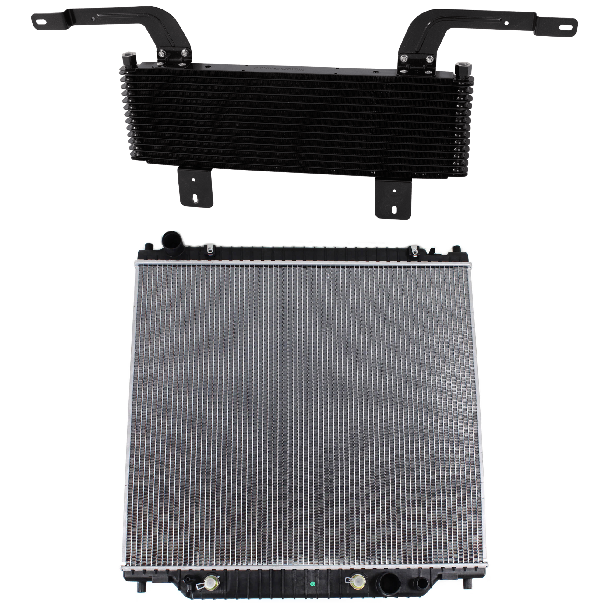 AM EXCURSION 00-01 F SERIES SUPER DUTY PICKUP 99-01 RADIATOR 2 pc Kit 6.8L Eng. includes Transmission Oil Cooler SKU KIT 091825-13 Partslink FO4050131 OEM XC3Z7A095CA