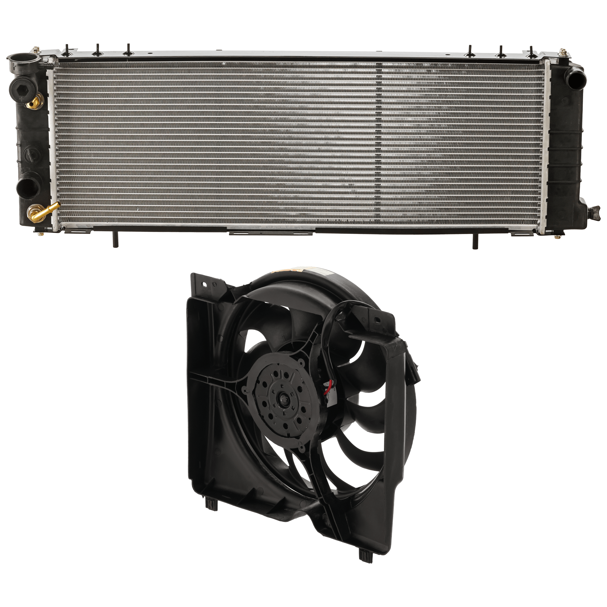 AM CHEROKEE 97-01 RADIATOR 2 pc Kit includes Radiator Fan SKU KIT 091825-140 Partslink CH3115106 OEM 52028337AC