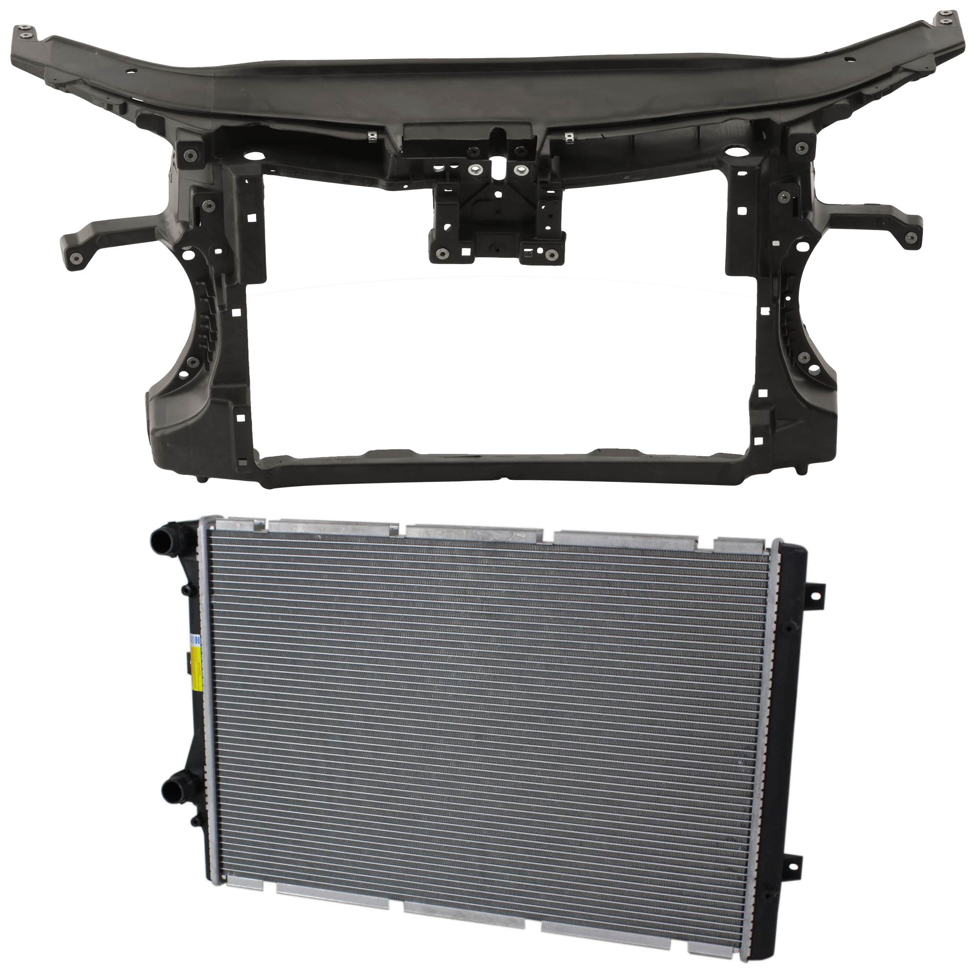AM CC 13-17 RADIATOR SUPPORT 2 pc Kit Assembly 2.0L Eng. includes Radiator SKU KIT 091825-148 Partslink VW3010159 OEM 1K0198251