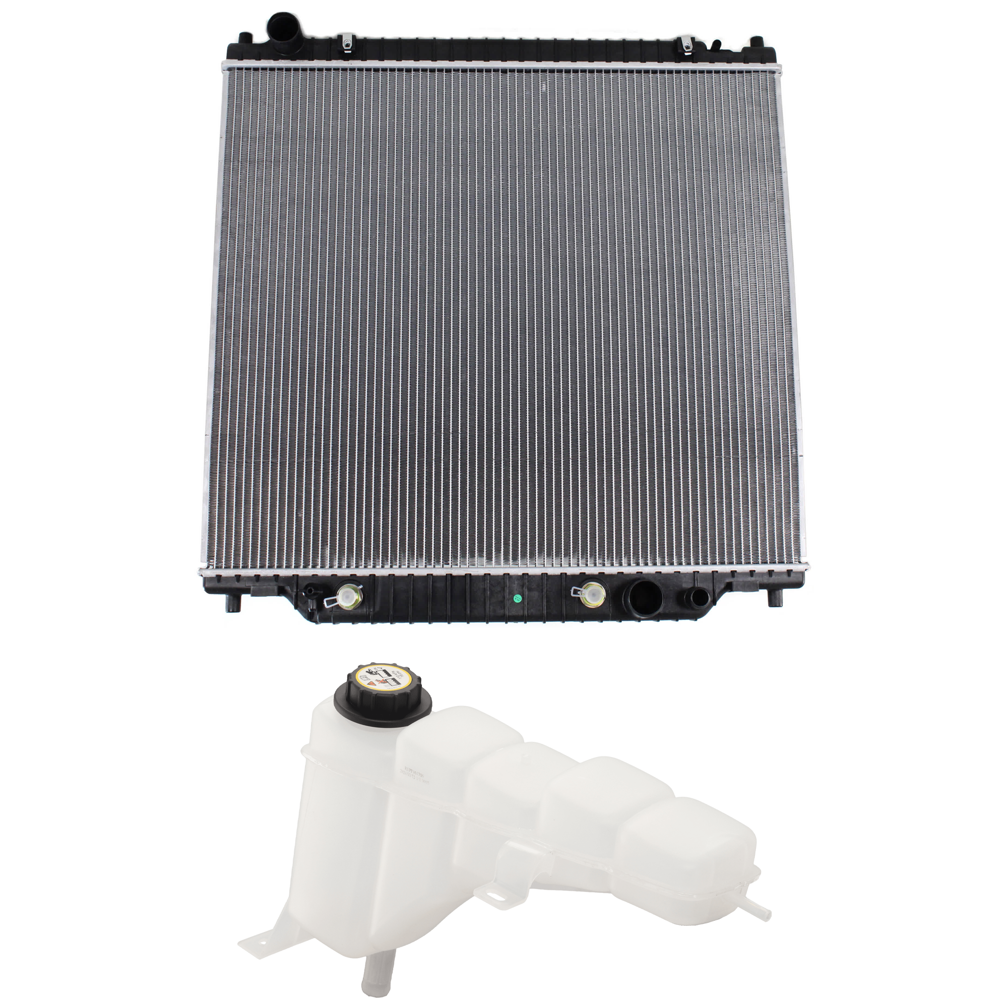AM EXCURSION 00-05 F SERIES SUPER DUTY 99-04 RADIATOR 2 pc Kit 6.8L 7.3L includes Coolant Reservoir SKU KIT 091825-15 Partslink FO3014141 OEM 2C3Z8A080AA PFM