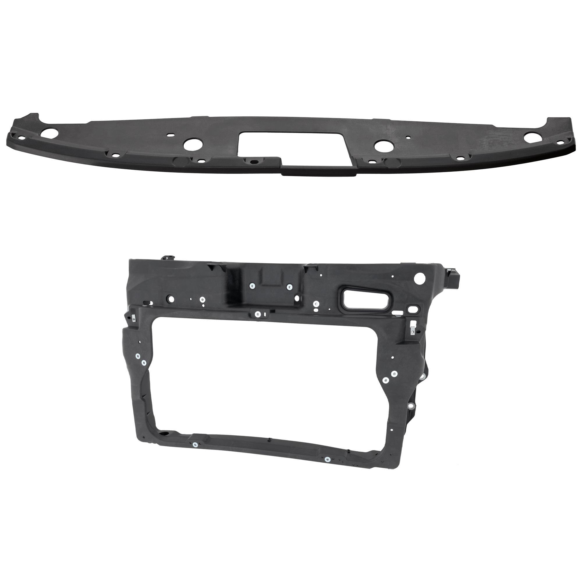AM EXPLORER POLICE INTERCEPTOR UTILITY 16-19 RADIATOR SUPPORT 2 pc Kit Assembly includes Radiator Support Cover SKU KIT 091825-18 Partslink FO1224120 FO1225261C OEM FB5Z16138B FB5Z8A284AA