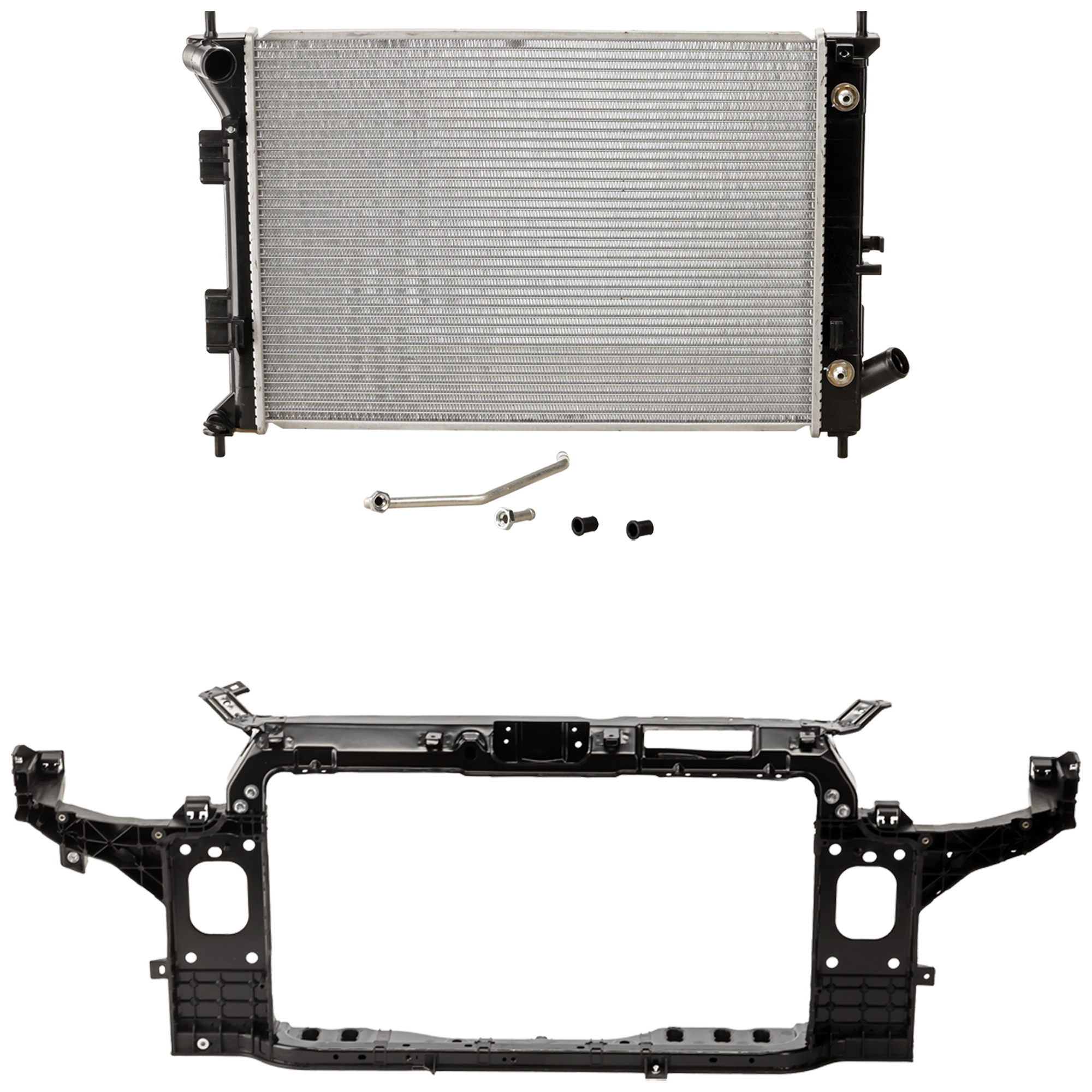 AM FORTE 14-14 RADIATOR SUPPORT 2 pc Kit Assembly includes Radiator SKU KIT 091825-196 Partslink HY3010175 OEM 253103X101