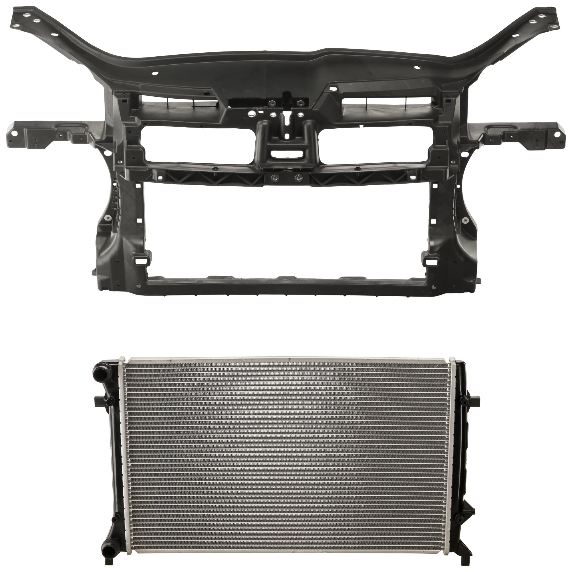 AM JETTA 05-10 RADIATOR SUPPORT 2 pc Kit Assembly 2.5L Eng. includes Radiator SKU KIT 091825-197 Partslink VW3010150 OEM 1K0121251CJ
