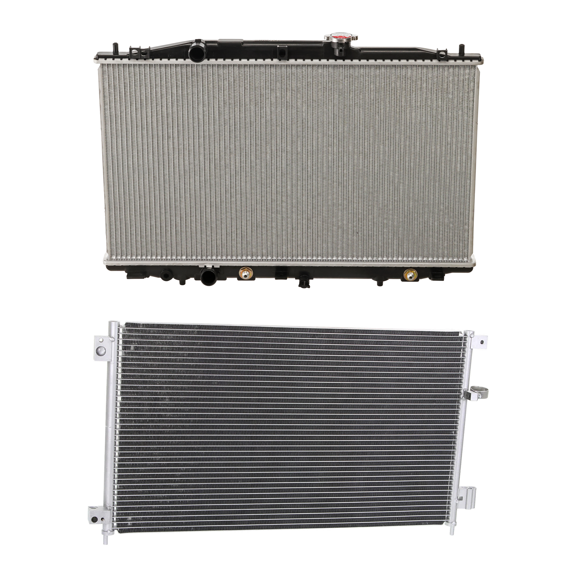 AM ACCORD 03-07 RADIATOR 2 pc Kit 2.4L Eng. Sedan USA Mexico Built Vehicle includes A C Condenser SKU KIT 091825-19 Partslink HO3030131 OEM 80110SDAA02