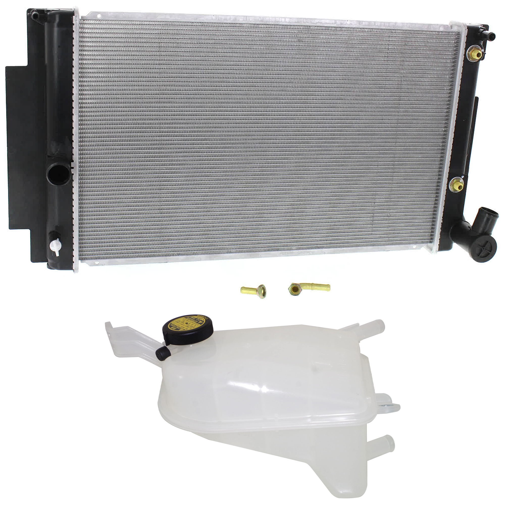 AM TC 11-16 RADIATOR 2 pc Kit includes Coolant Reservoir SKU KIT 091825-21 Partslink SC3014102 OEM 1648022080 PFM