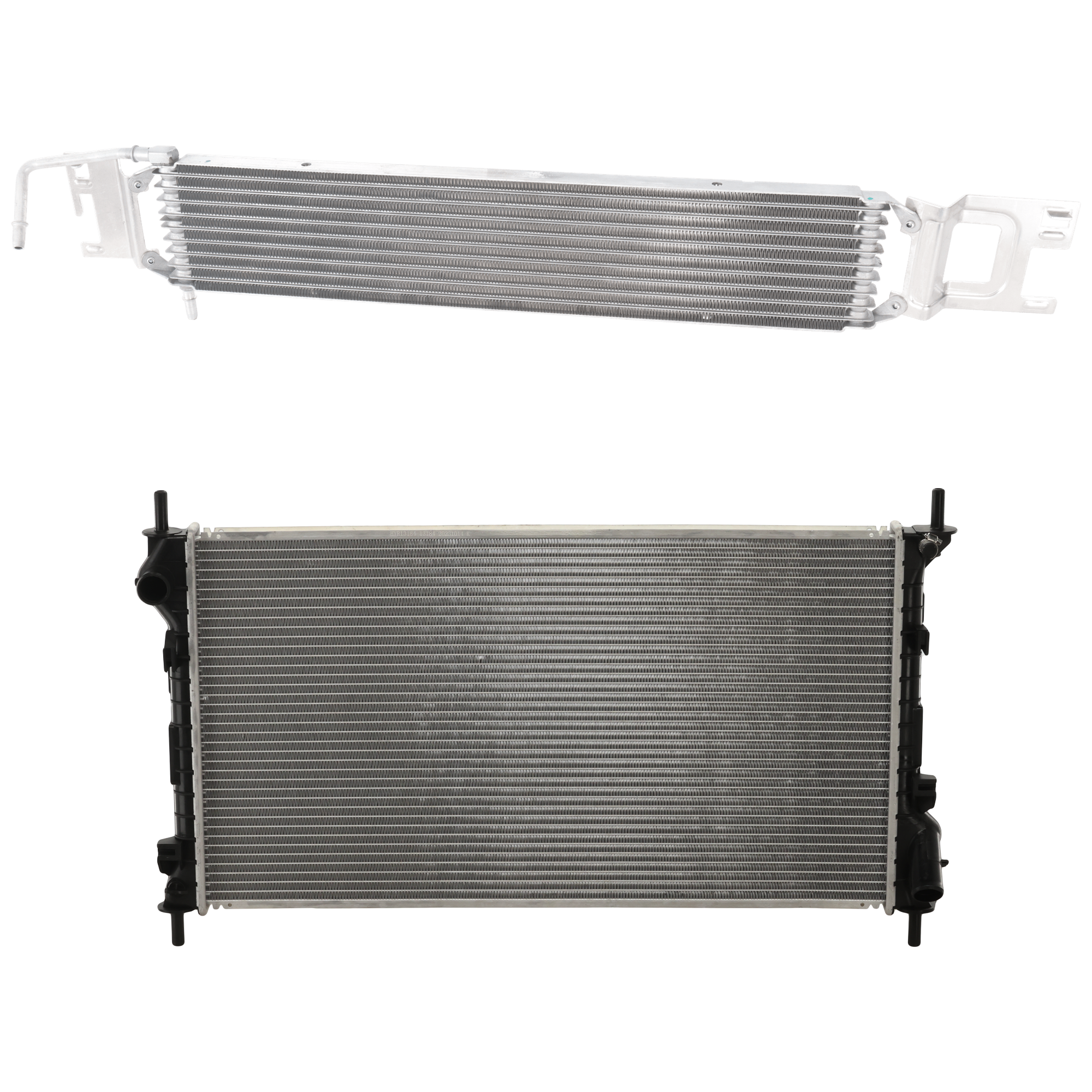 AM TRANSIT CONNECT 10-13 RADIATOR 2 pc Kit 4 Cyl 2.0L Eng. includes Transmission Oil Cooler SKU KIT 091825-26 Partslink FO4050160 OEM 9T1Z7A095A