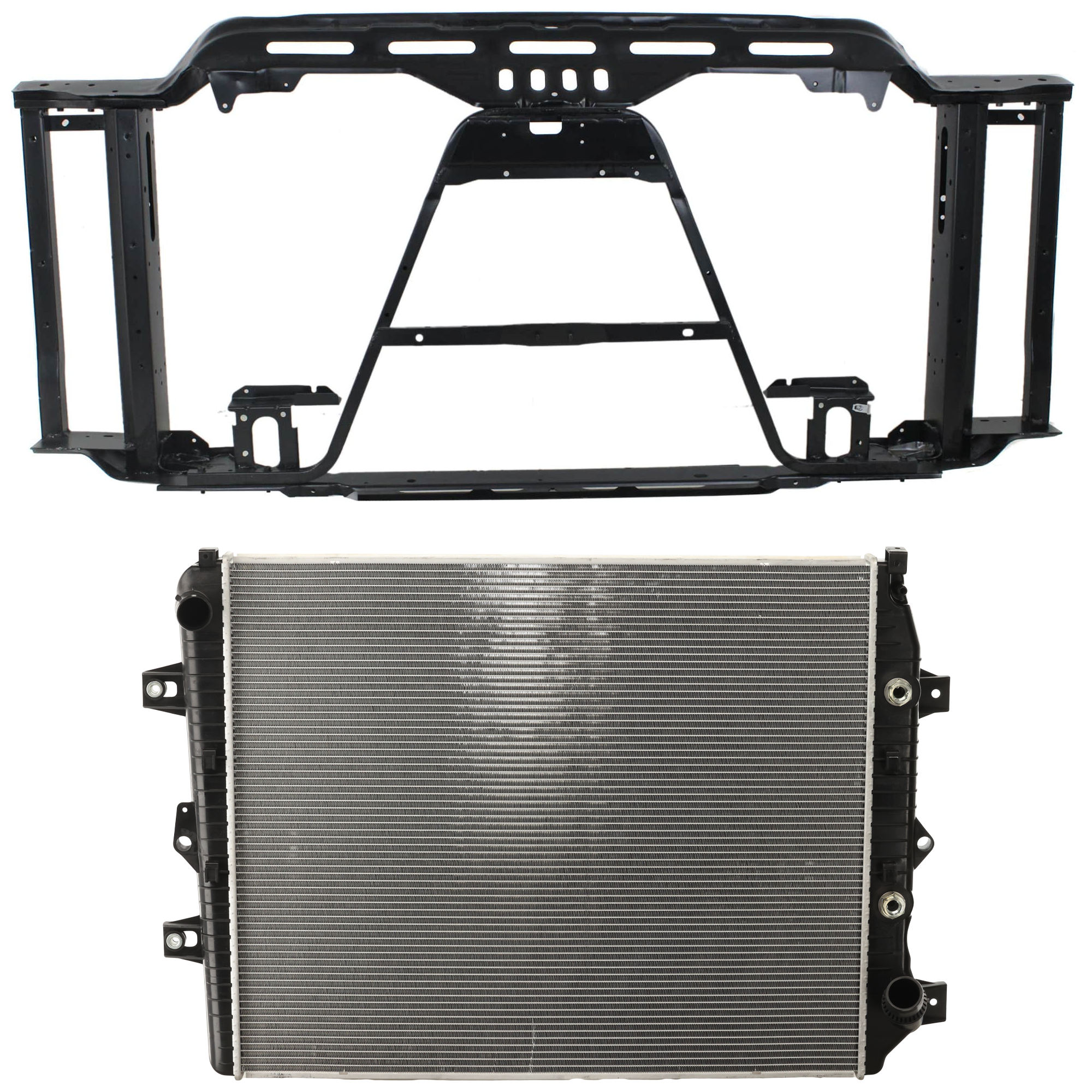 AM SILVERADO SIERRA 2500 HD 3500 HD 11-14 RADIATOR SUPPORT 2 pc Kit Assembly 6.6L Diesel includes Radiator SKU KIT 091825-31 Partslink GM3010576 OEM 23172440