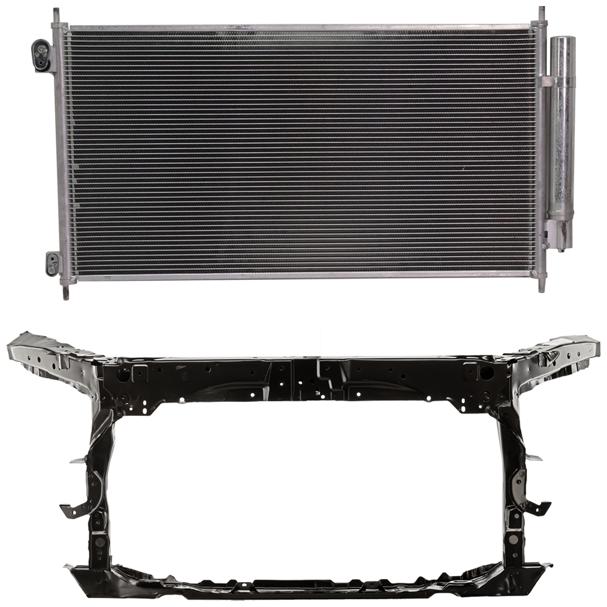 AM ACCORD 08-12 A C CONDENSER 2 pc Kit Sedan includes Radiator Support Assembly SKU KIT 091825-48 Partslink HO3030151 HO1225156 HO1225157 OEM 80110TA0A01-60400TA5A00ZZ 6040