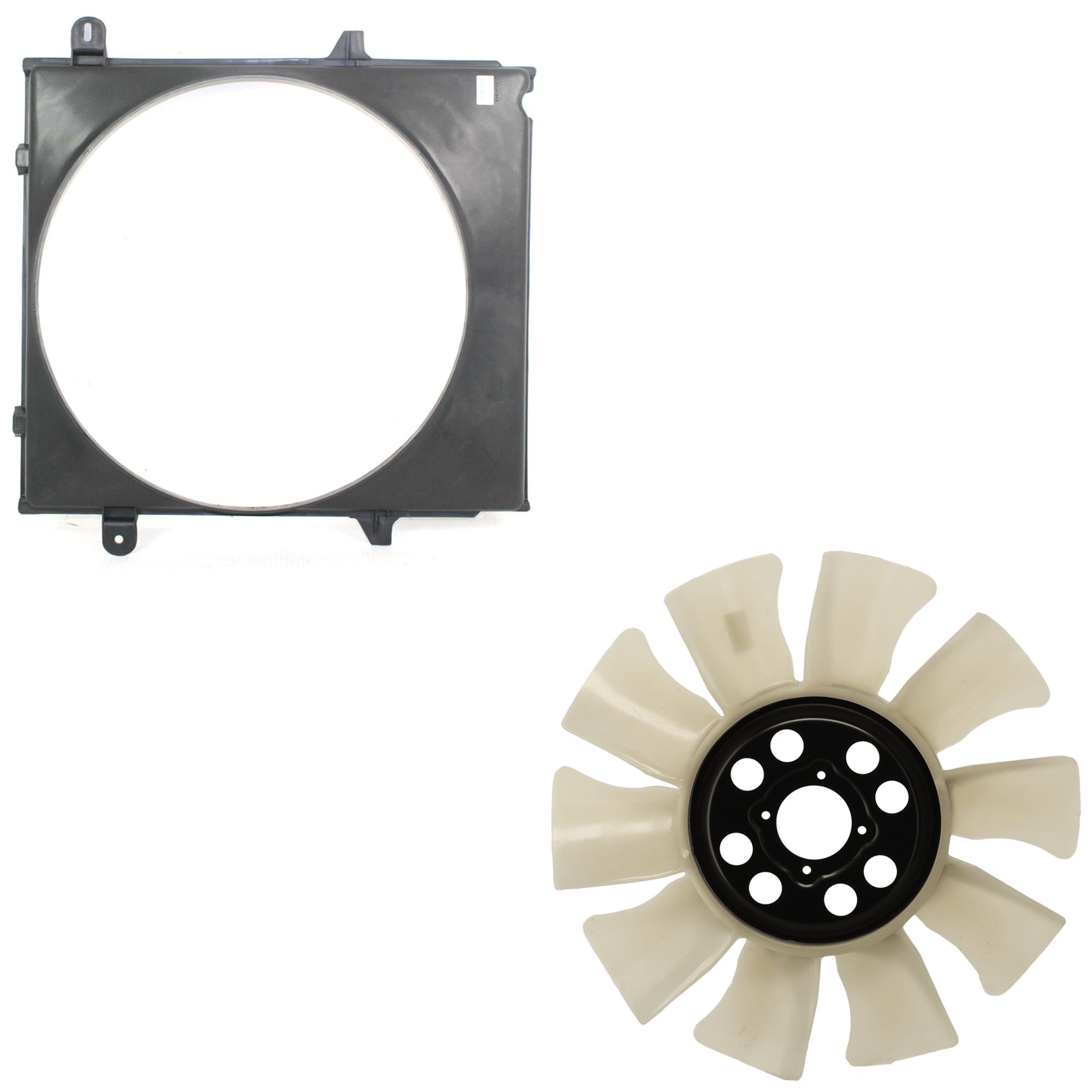 AM EXPLORER 98-01 EXPLORER SPORT 01-01 RADIATOR FAN SHROUD 2 pc Kit 4.0L Eng. SOHC includes Fan Blade SKU KIT 091825-57 Partslink FO3110114 FO3112106 OEM F87Z8146HA F77Z8600DB