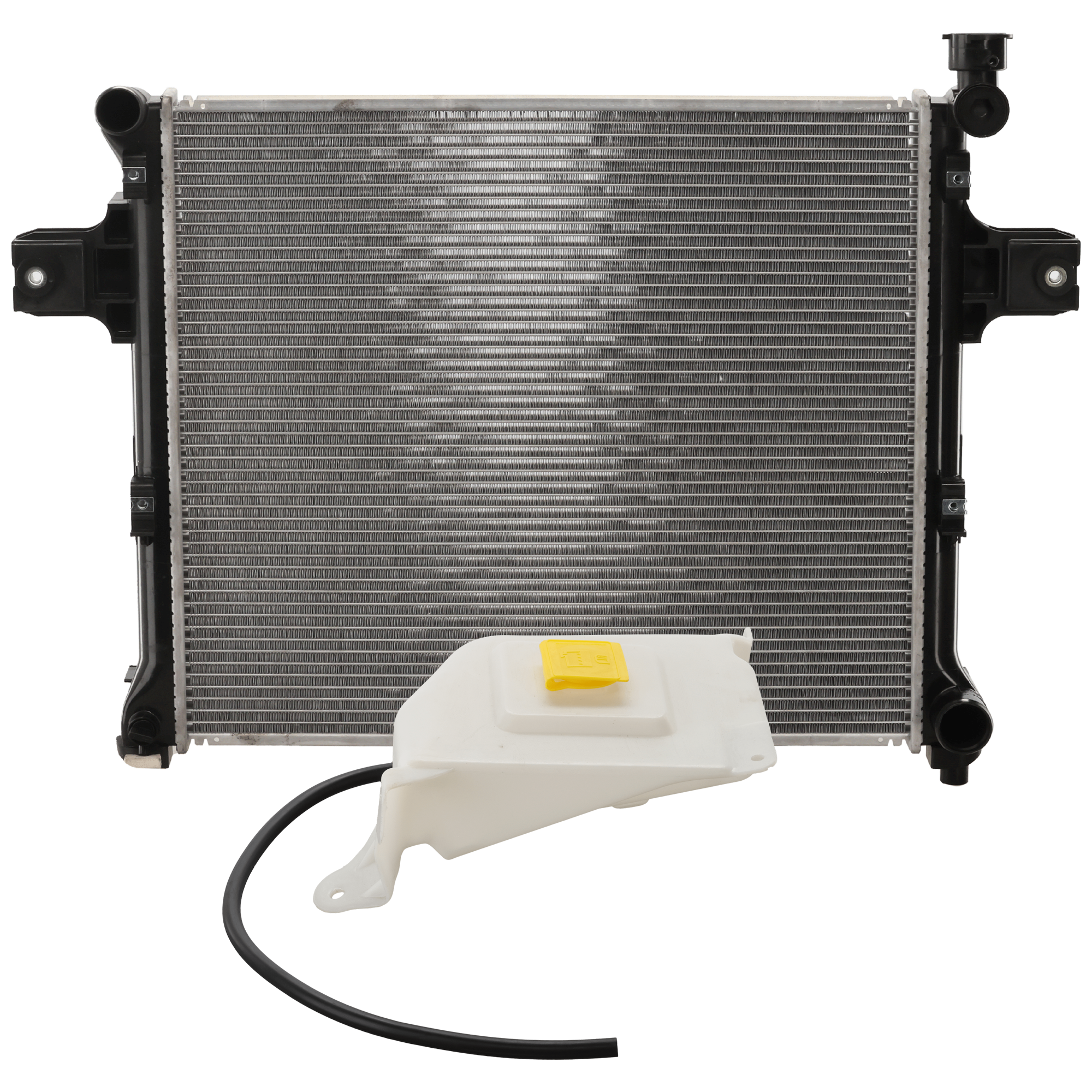 AM COMMANDER 06-10 GRAND CHEROKEE 05-10 RADIATOR 2 pc Kit includes Coolant Reservoir SKU KIT 091825-73 Partslink CH3010328 CH3014121 OEM 55116842AB 55038011AB