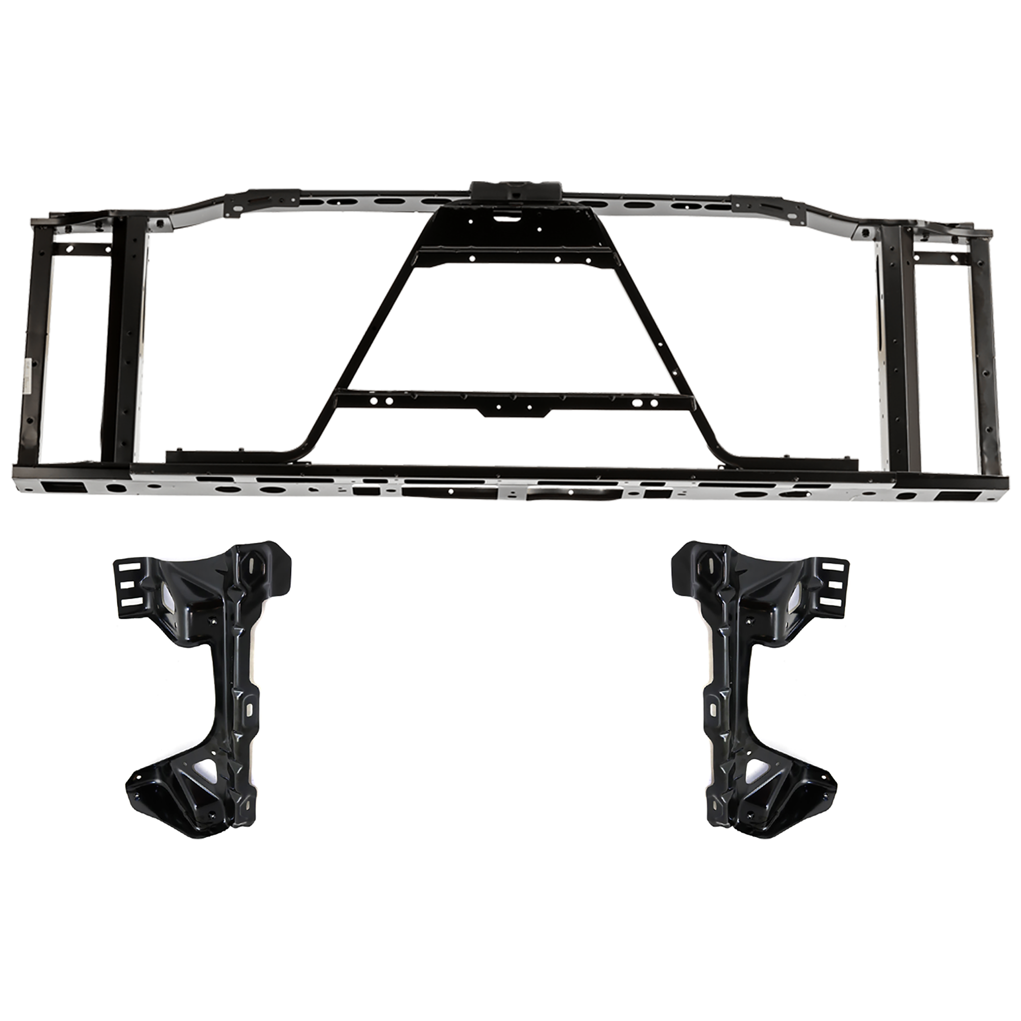 AM SIERRA 1500-07-09 RADIATOR SUPPORT 3 pc Kit Assembly includes RH and LH Radiator Support Bracket SKU KIT 091825-98 Partslink GM1225252 GM1225320 GM1225319 OEM 20840497-25991997-25804174-258