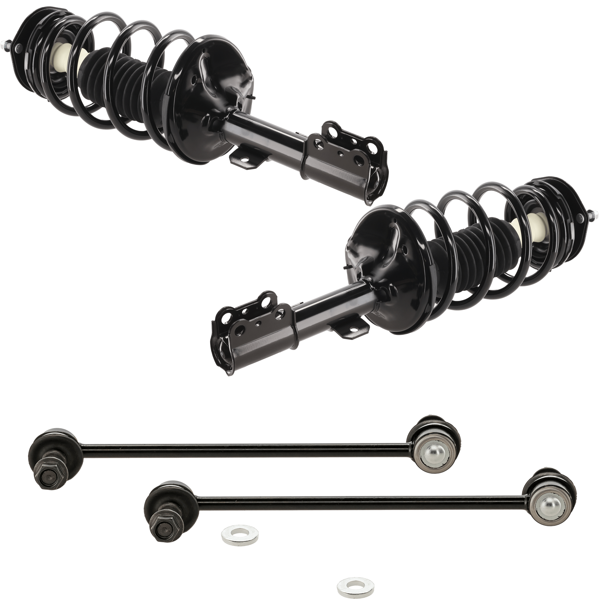 AM SIENNA 04-06 FRONT SUSPENSION KIT RH AND LH 4 Pc Kit with Loaded Struts and Sway Bar Links SKU KIT 091917-01 OEM 172237-182237-869223-501722379