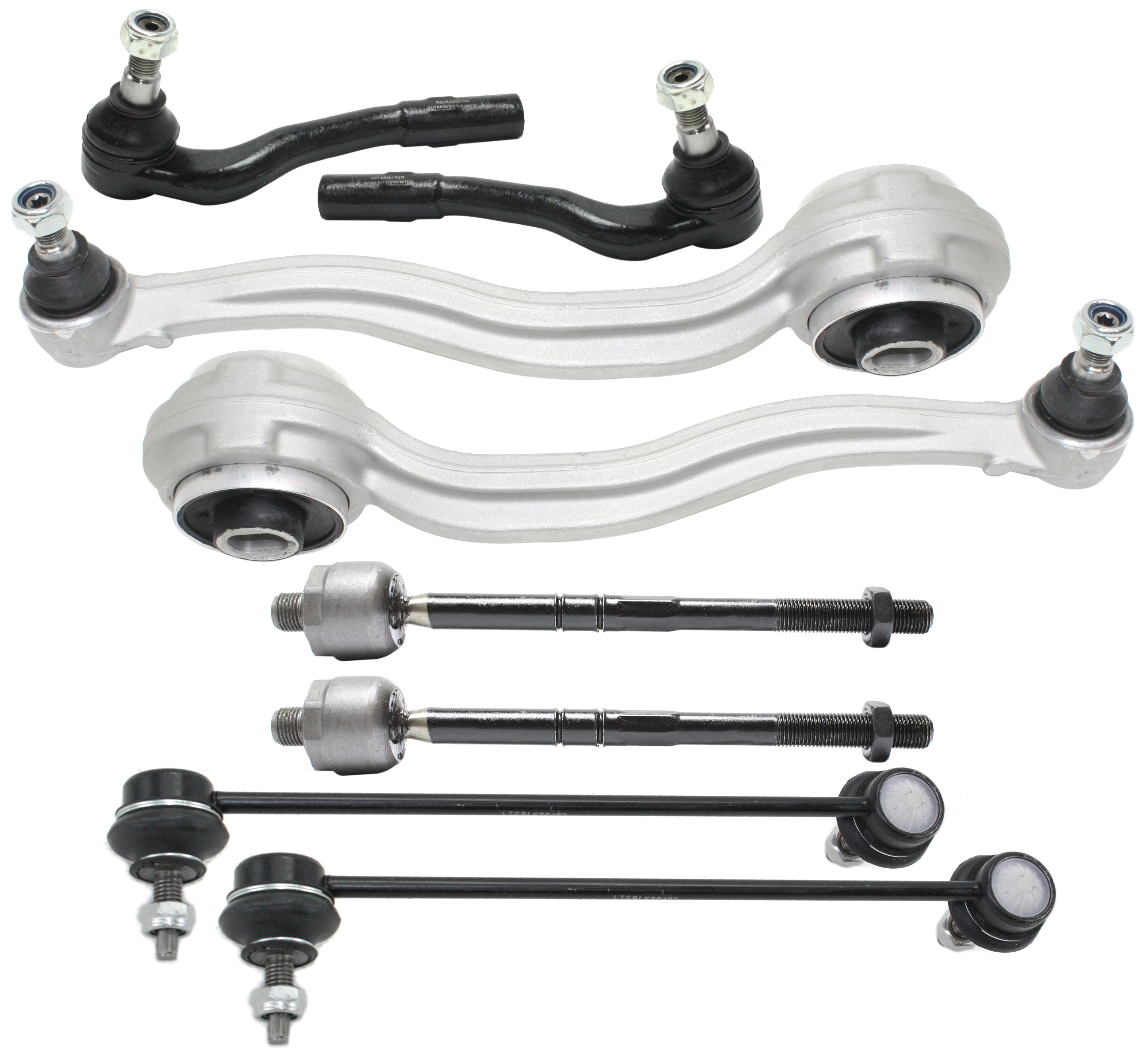 AM C CLASS 01-07 CLK CLASS 03-09 FRONT CONTROL ARM KIT RH AND LH Lower Frontward w ball joint s 8 pc Kit with Sway Bar Link and Tie Rod End SKU KIT 091917-06 OEM 2033300111-2033301611-20333039