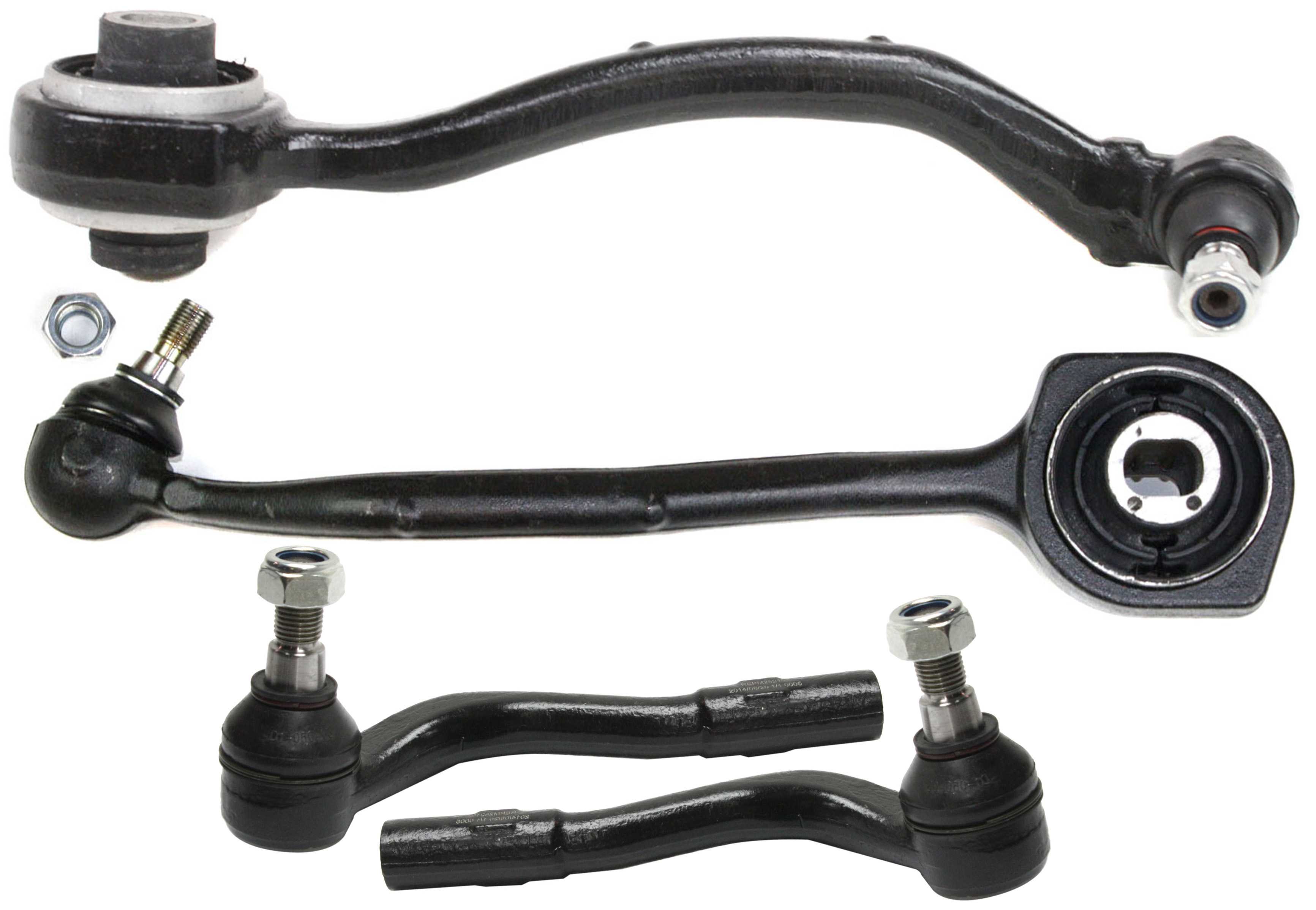 AM C CLASS 01-07 SLK CLASS 05-11 FRONT CONTROL ARM KIT RH AND LH Lower Frontward and Rearward w ball joint s 4 pc Kit with Tie Rod End SKU KIT 091917-09 OEM 2033303311-2033303411-20333020