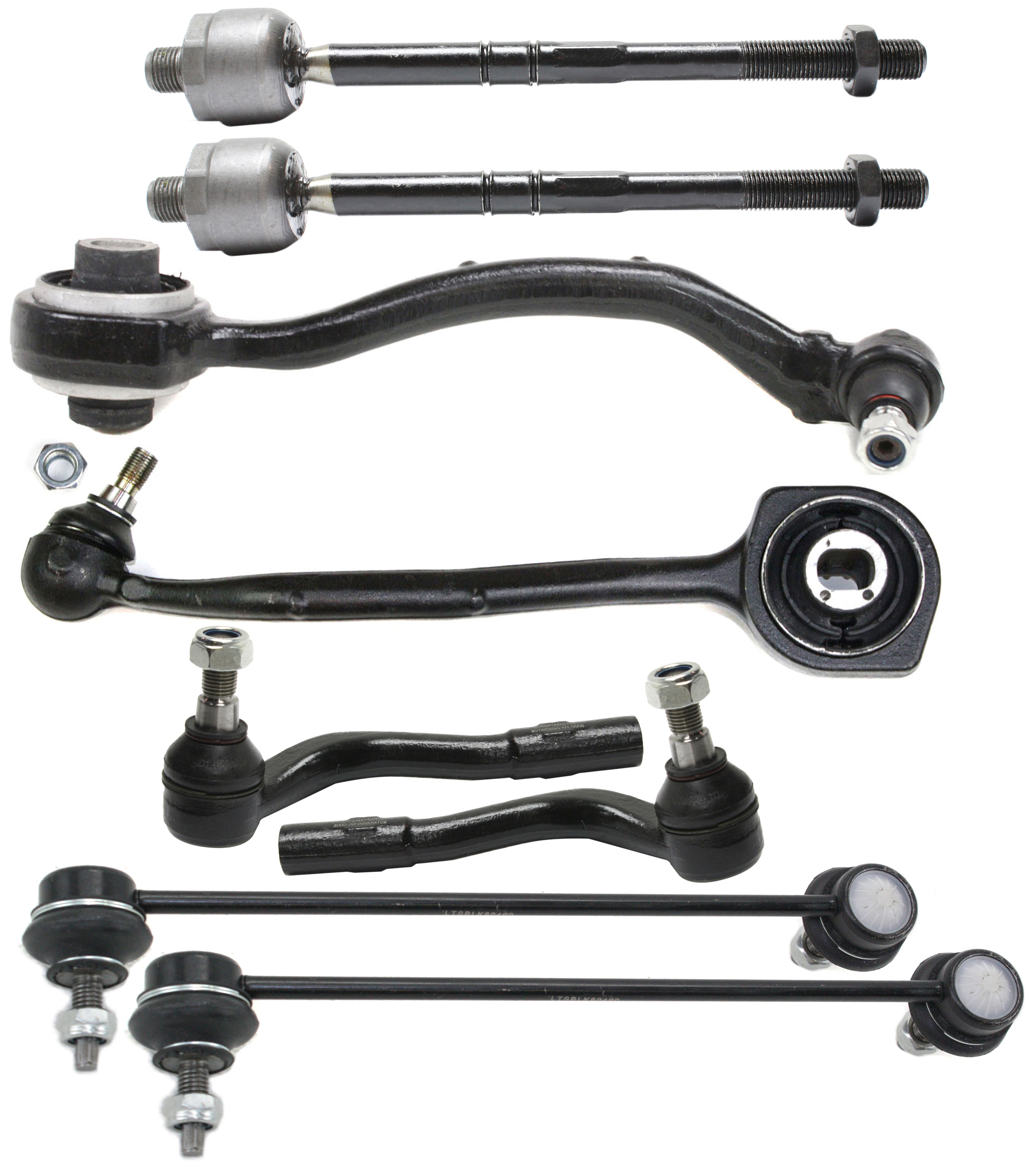 AM C CLASS 01-07 CLK CLASS 03-09 FRONT CONTROL ARM KIT RH AND LH Lower Frontward and Rearward w ball joint s 8 pc Kit with Sway Bar Link and Tie Rod End SKU KIT 091917-11 OEM 2033303311-2033303411-20333020