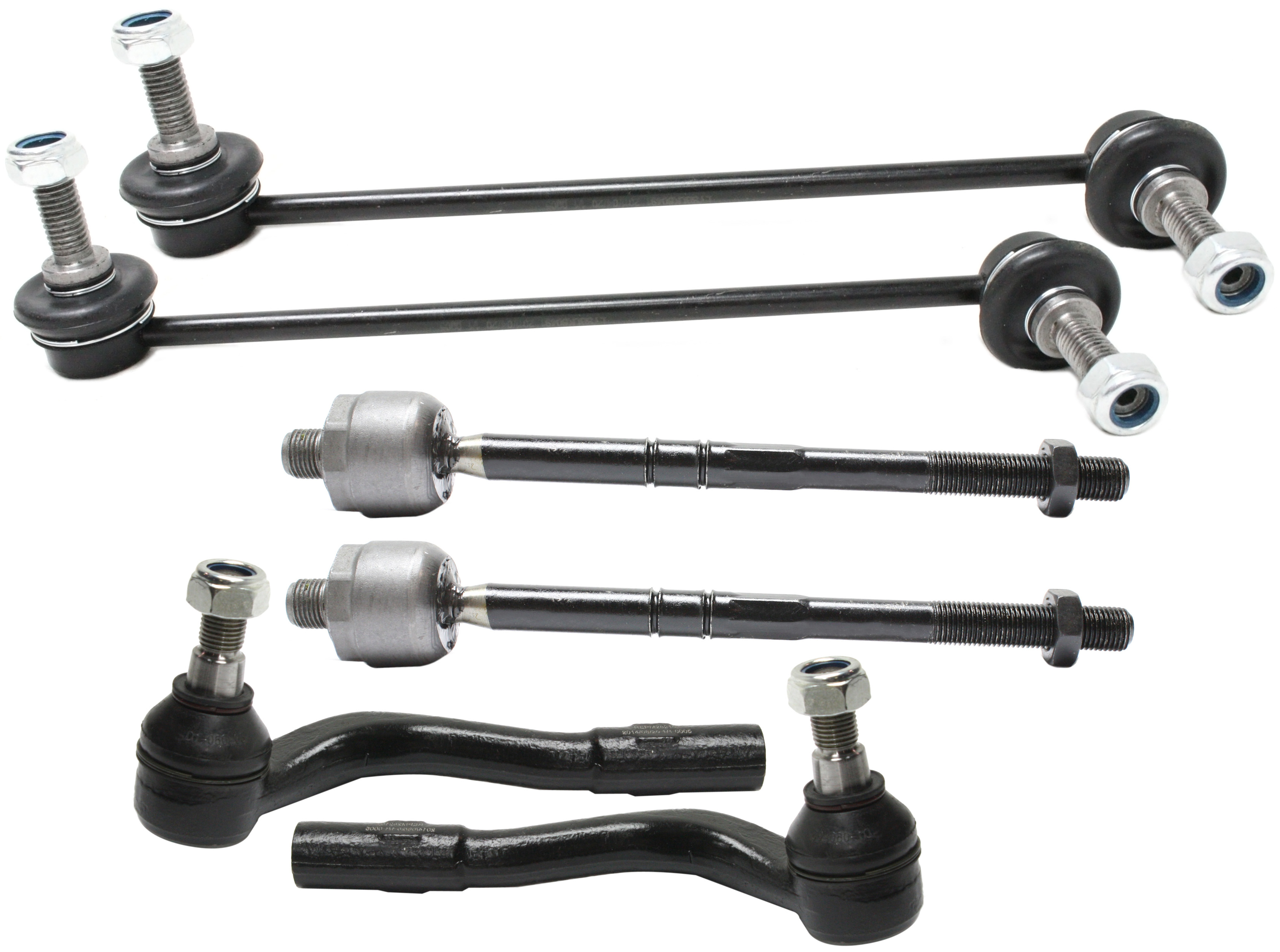 AM C CLASS 01-07 CLK CLASS 03-09 FRONT SUSPENSION KIT RH AND LH 6 pc kit with Sway Bar Links and Tie Rod Ends SKU KIT 091917-15 OEM 1016767-1017022-2651773-265313