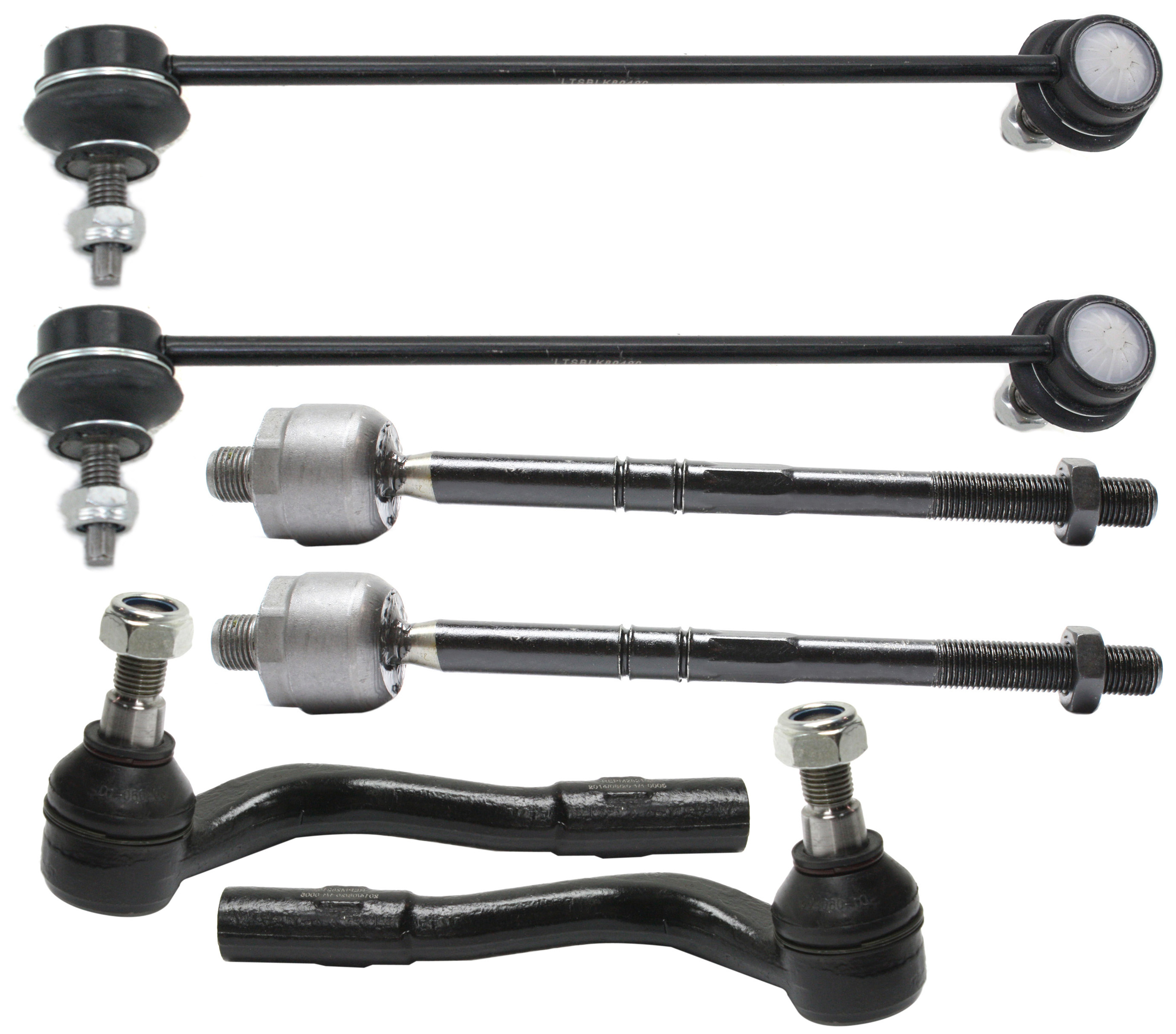 AM C CLASS 01-07 CLK CLASS 03-09 FRONT SUSPENSION KIT RH AND LH 6 pc kit with Sway Bar Links and Tie Rod Ends SKU KIT 091917-16 OEM 1015710-2651772-5451563-203320