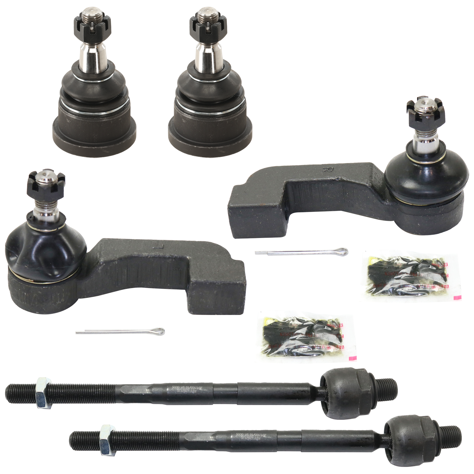 AM LIBERTY 06-07 FRONT SUSPENSION KIT RH AND LH 6 pc Kit with Ball Joints and Tie Rod Ends SKU KIT 091917-52 OEM 104271-5051280-46D2280A 506916