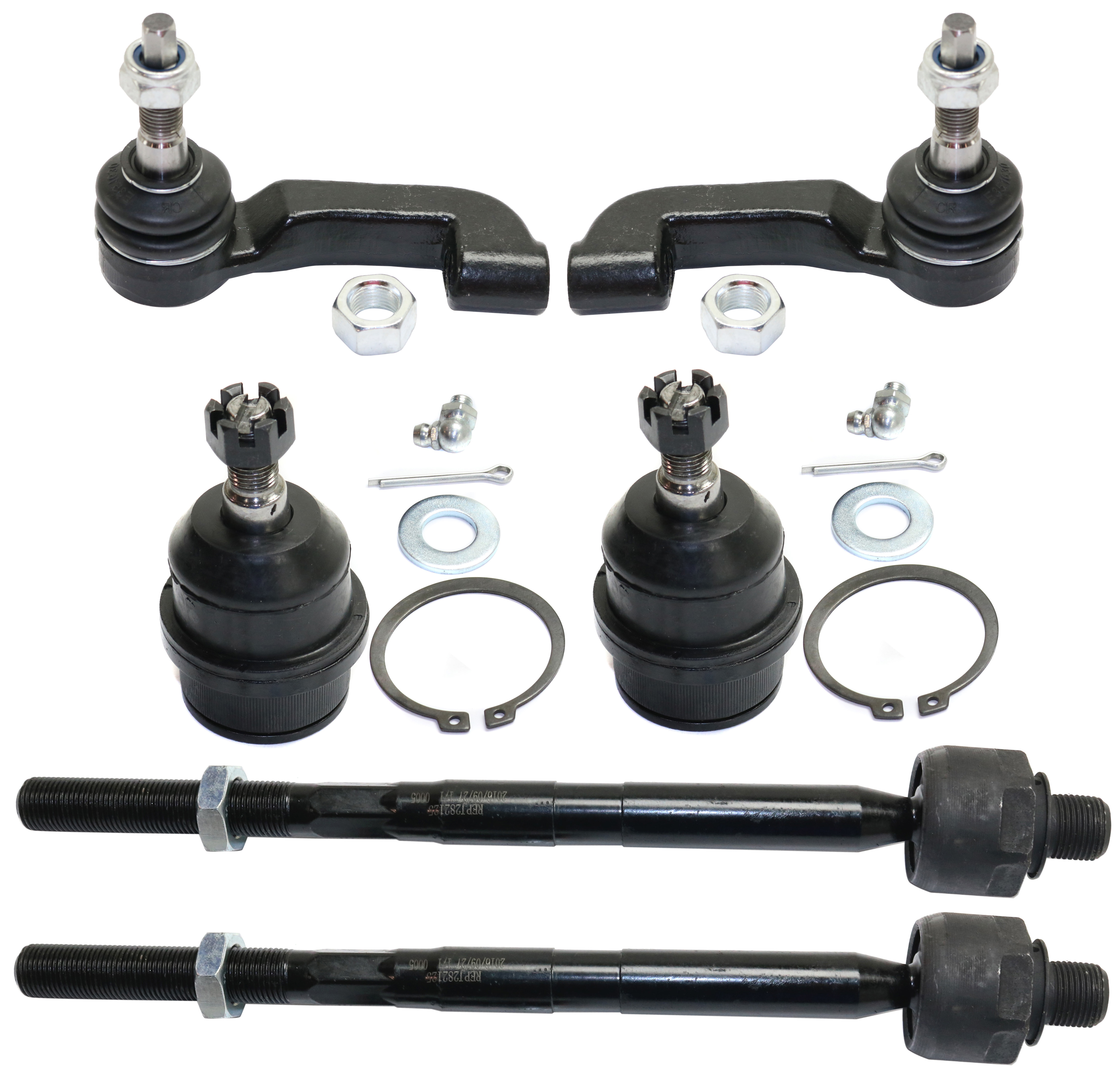 AM NITRO 08-11 LIBERTY 08-12 FRONT SUSPENSION KIT RH AND LH 6 pc kit w Ball Joints and Tie Rod Ends SKU KIT 091917-59 OEM 2601627-5051390-10480629-45D24