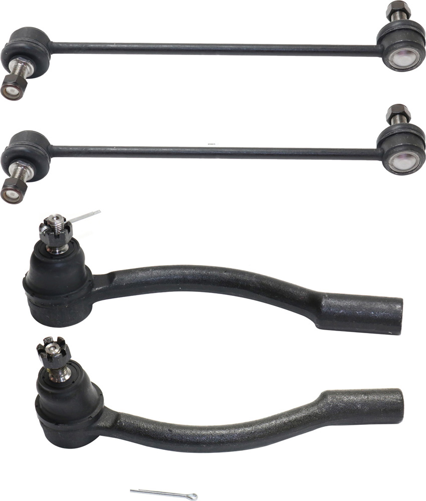 AM ACCENT RIO 12-17 FRONT SUSPENSION KIT RH AND LH 4 pc kit with Sway Bar Links and Tie Rod Ends SKU KIT 091917-76 OEM 548300U000-548304L000-568200U5