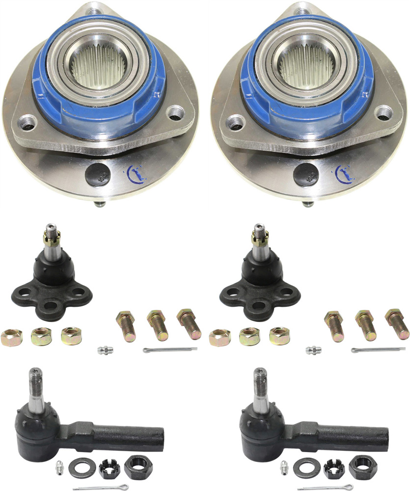 AM IMPALA 00-08 FRONT SUSPENSION KIT RH AND LH 6 pc Kit with Ball Joints Tie Rod Ends and Wheel Hubs SKU KIT 091917-77 OEM 104257-282021-2601506-2601545