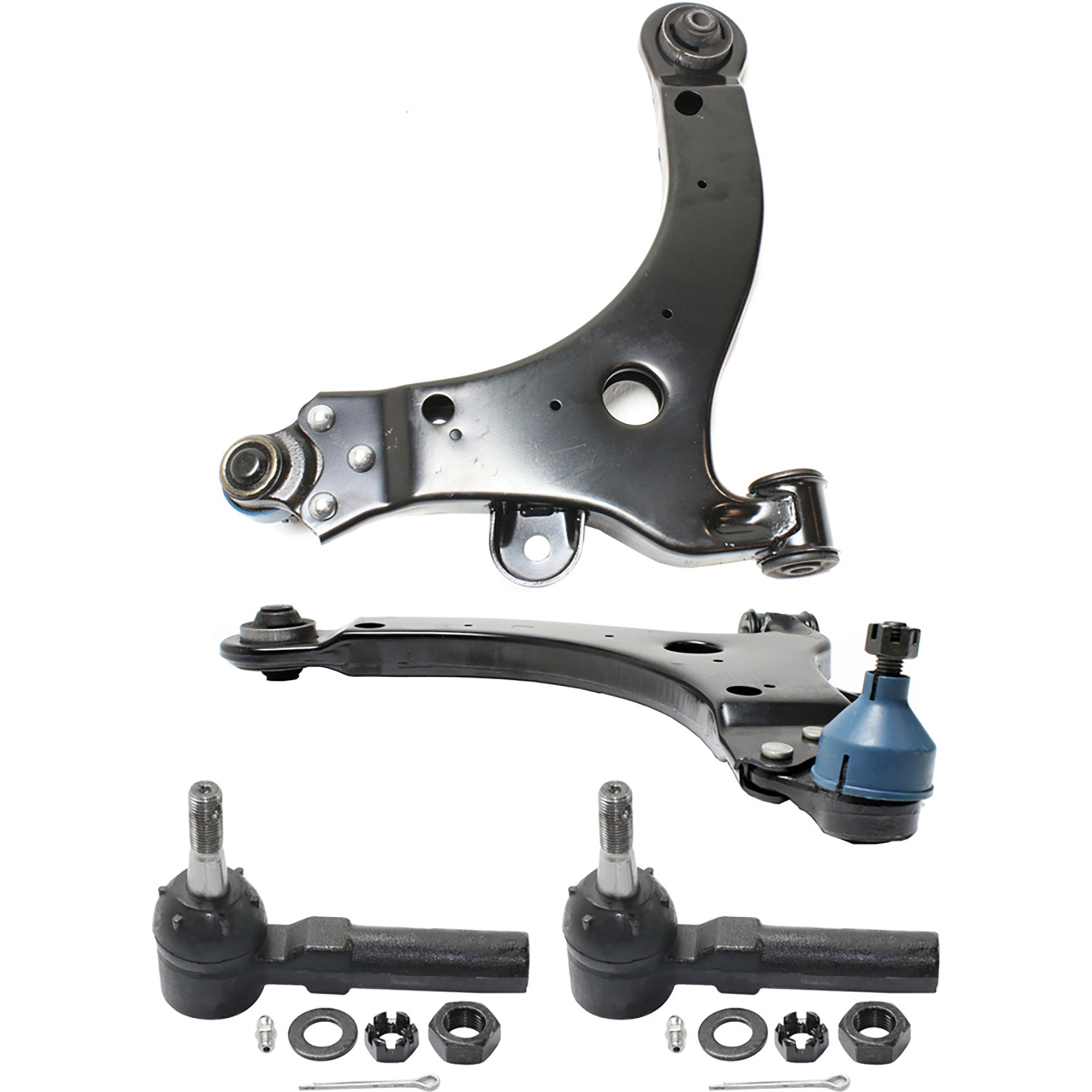 AM CENTURY 97-05 IMPALA 00-13 IMPALA LIMITED 14-16 FRONT CONTROL ARM KIT RH AND LH Lower w ball joint s 4 pc Kit with Tie Rod End SKU KIT 091918-01 OEM 10344930-10420754-10344931-104